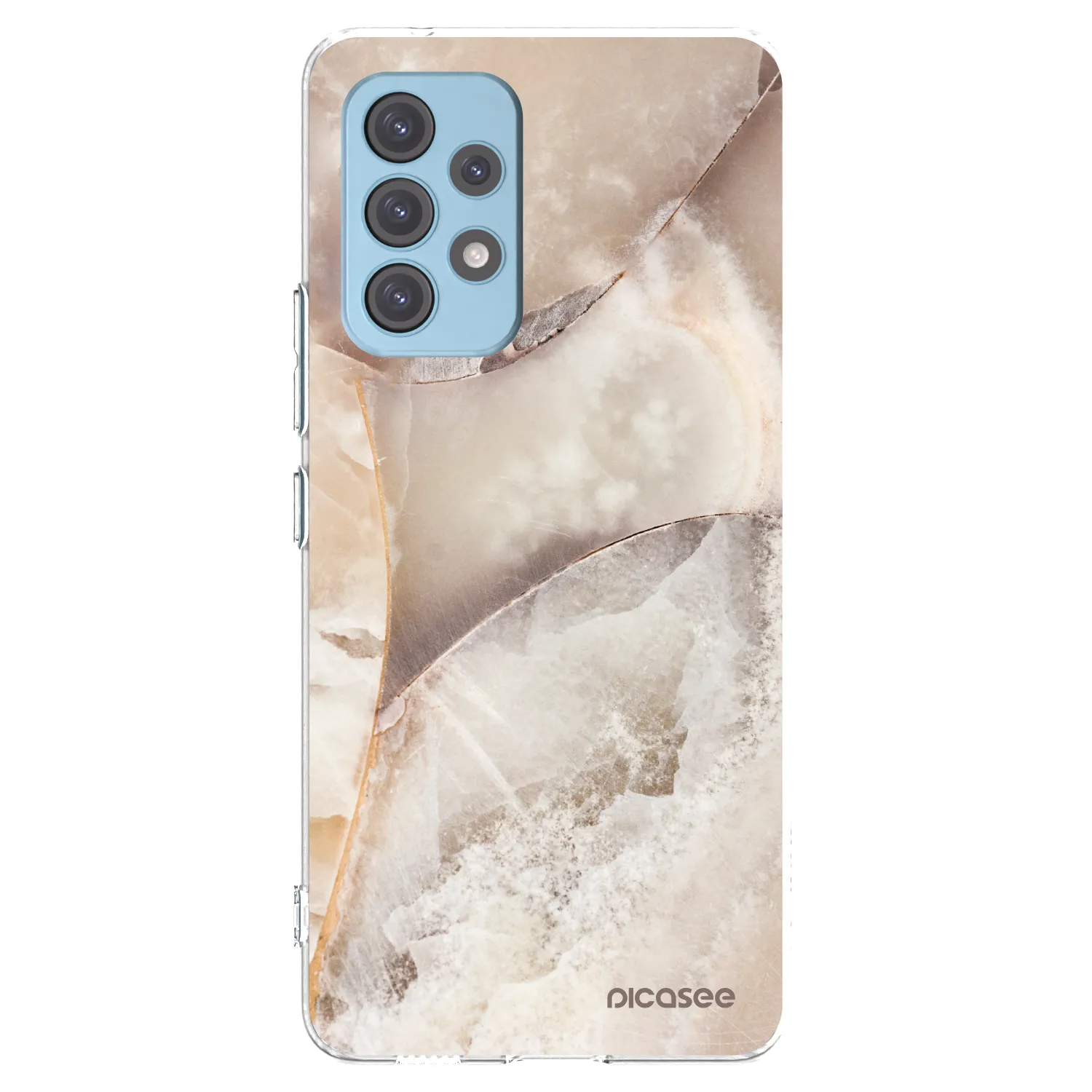 Picasee Samsung Galaxy A53 5G A536 Hülle - Transparentes Silikon - Cream marble