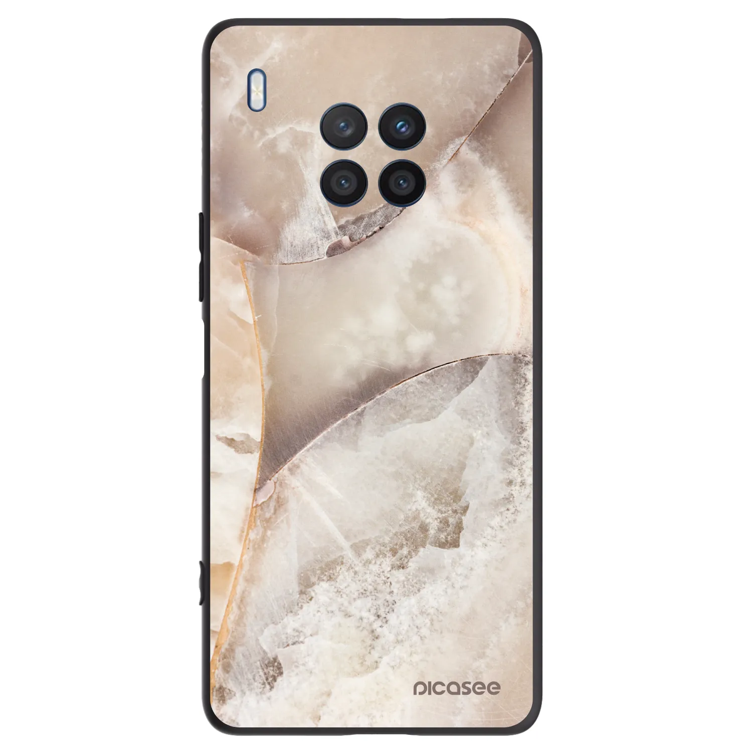 Picasee Honor 50 Lite Hülle - Schwarzes Silikon - Cream marble