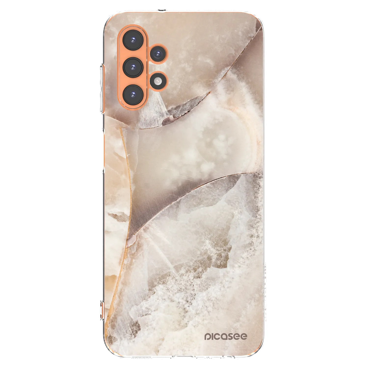 Picasee Samsung Galaxy A13 4G A135 Hülle - Transparentes Silikon - Cream marble