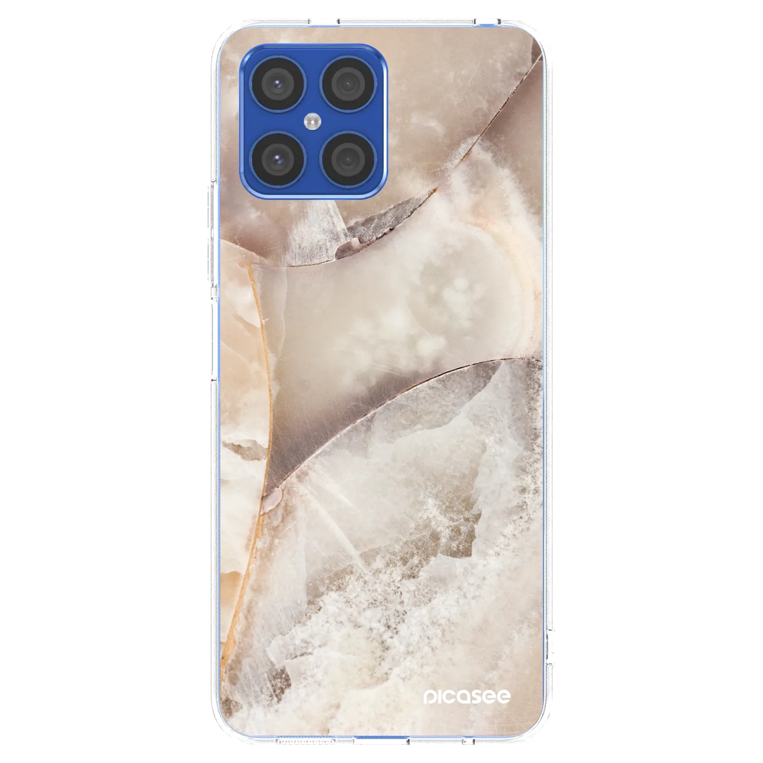 Picasee Honor X8 4G Hülle - Transparentes Silikon - Cream marble