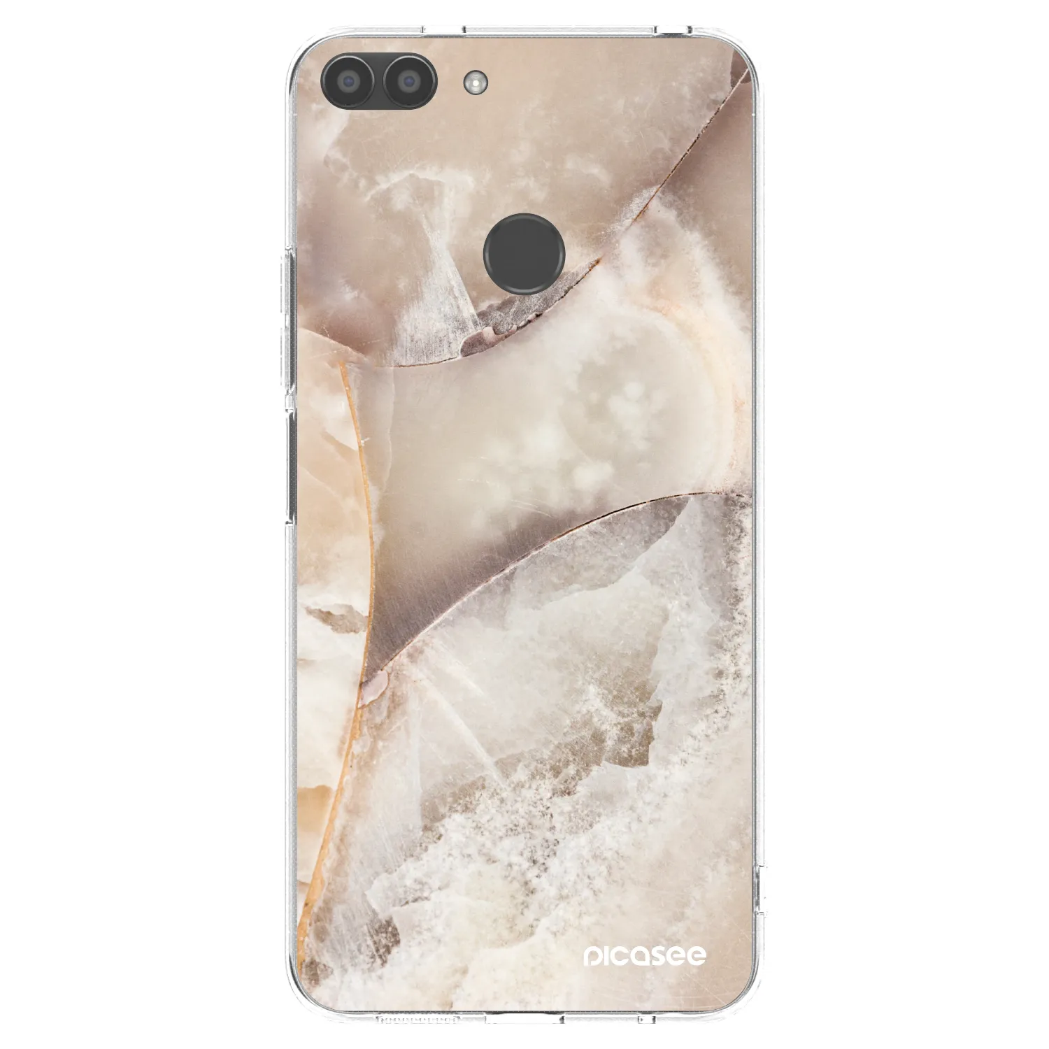 Picasee Huawei P Smart Hülle - Transparentes Silikon - Cream marble