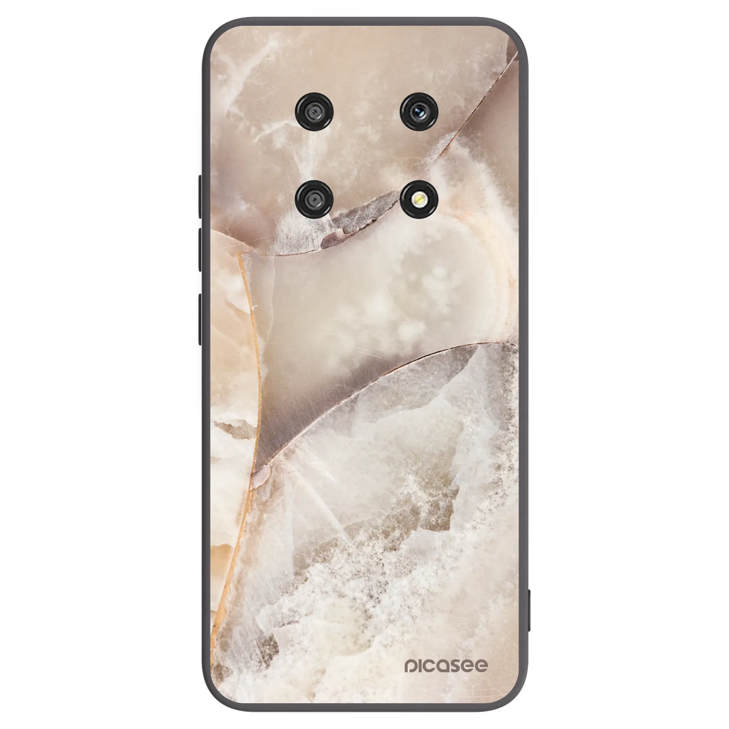 Picasee Honor Magic4 Lite 5G Hülle - Schwarzes Silikon - Cream marble
