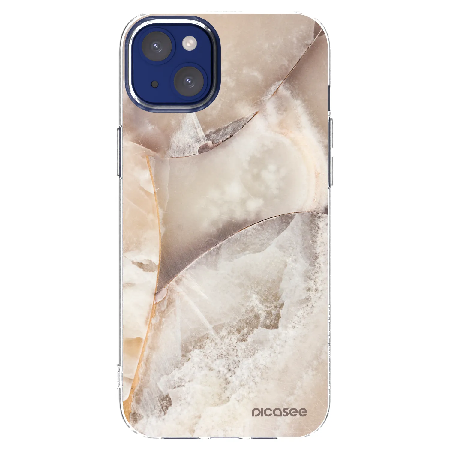 Picasee Apple iPhone 14 Plus Hülle - Transparentes Silikon - Cream marble