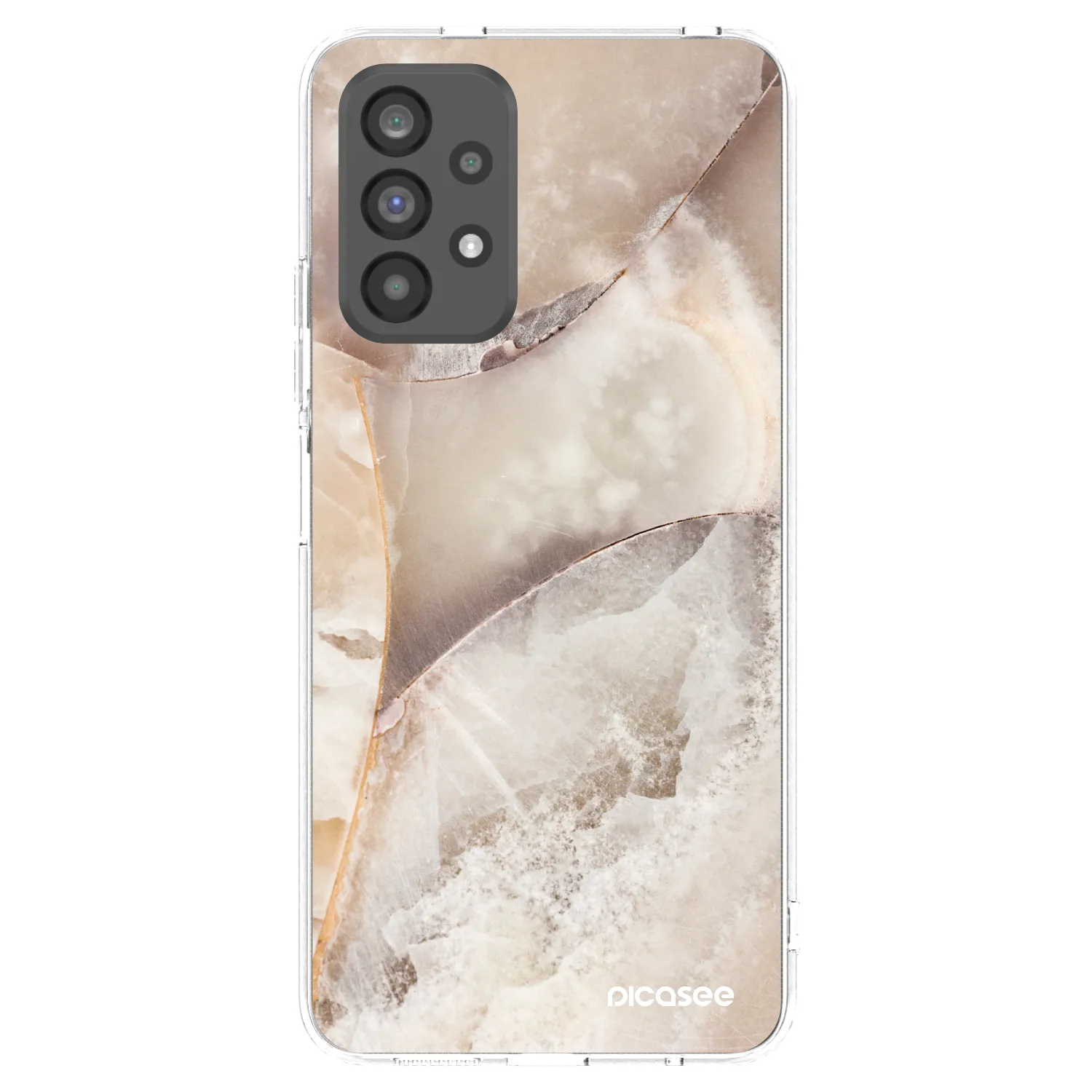 Picasee Samsung Galaxy A73 5G Hülle - Transparentes Silikon - Cream marble