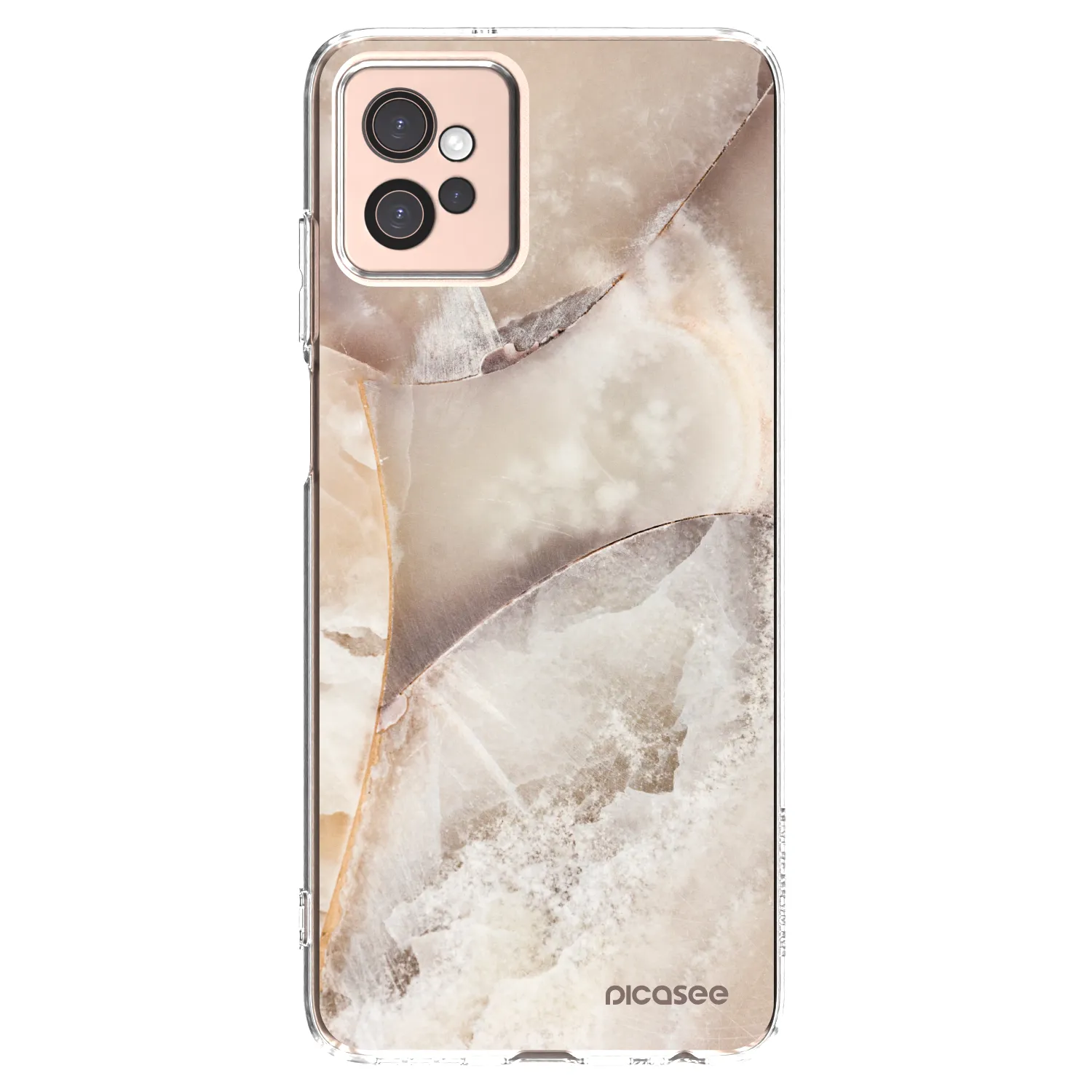 Picasee Motorola Moto G32 Hülle - Transparentes Silikon - Cream marble