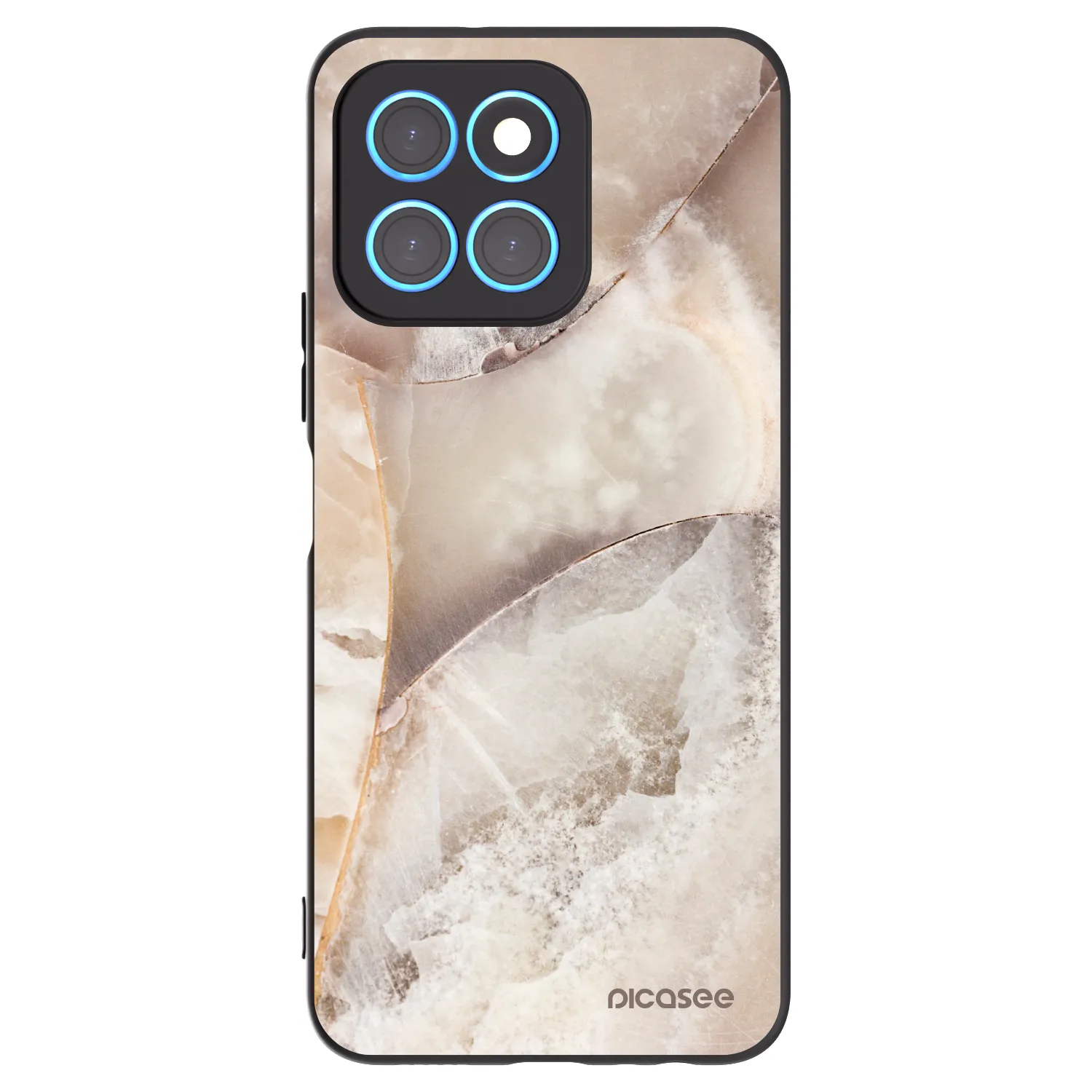 Picasee Honor X8 5G Hülle - Schwarzes Silikon - Cream marble