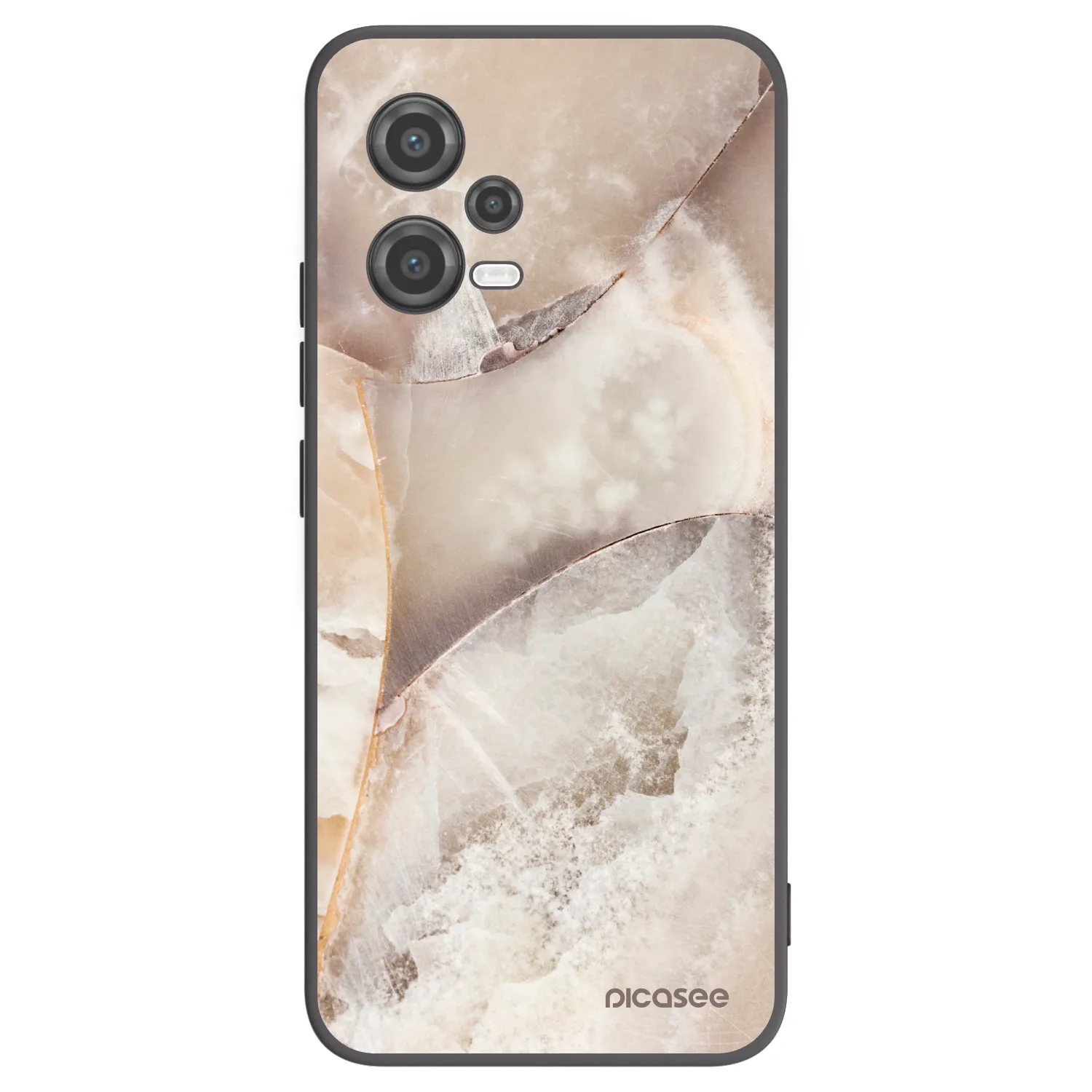 Picasee Xiaomi Poco X5 Hülle - Schwarzes Silikon - Cream marble