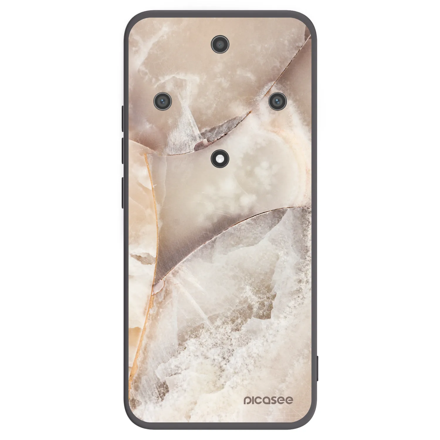 Picasee Honor Magic5 Lite 5G Hülle - Schwarzes Silikon - Cream marble