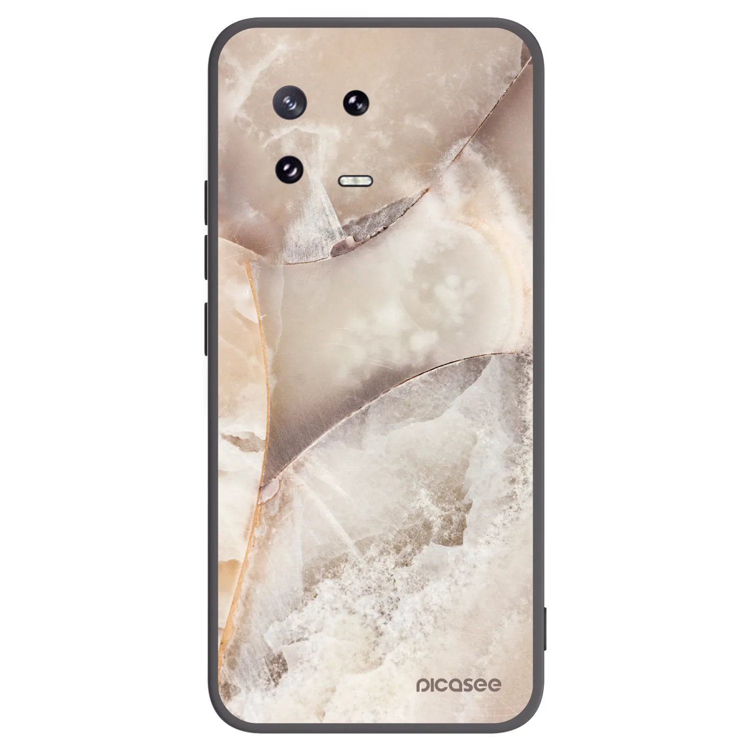 Picasee Xiaomi 13 Pro Hülle - Schwarzes Silikon - Cream marble