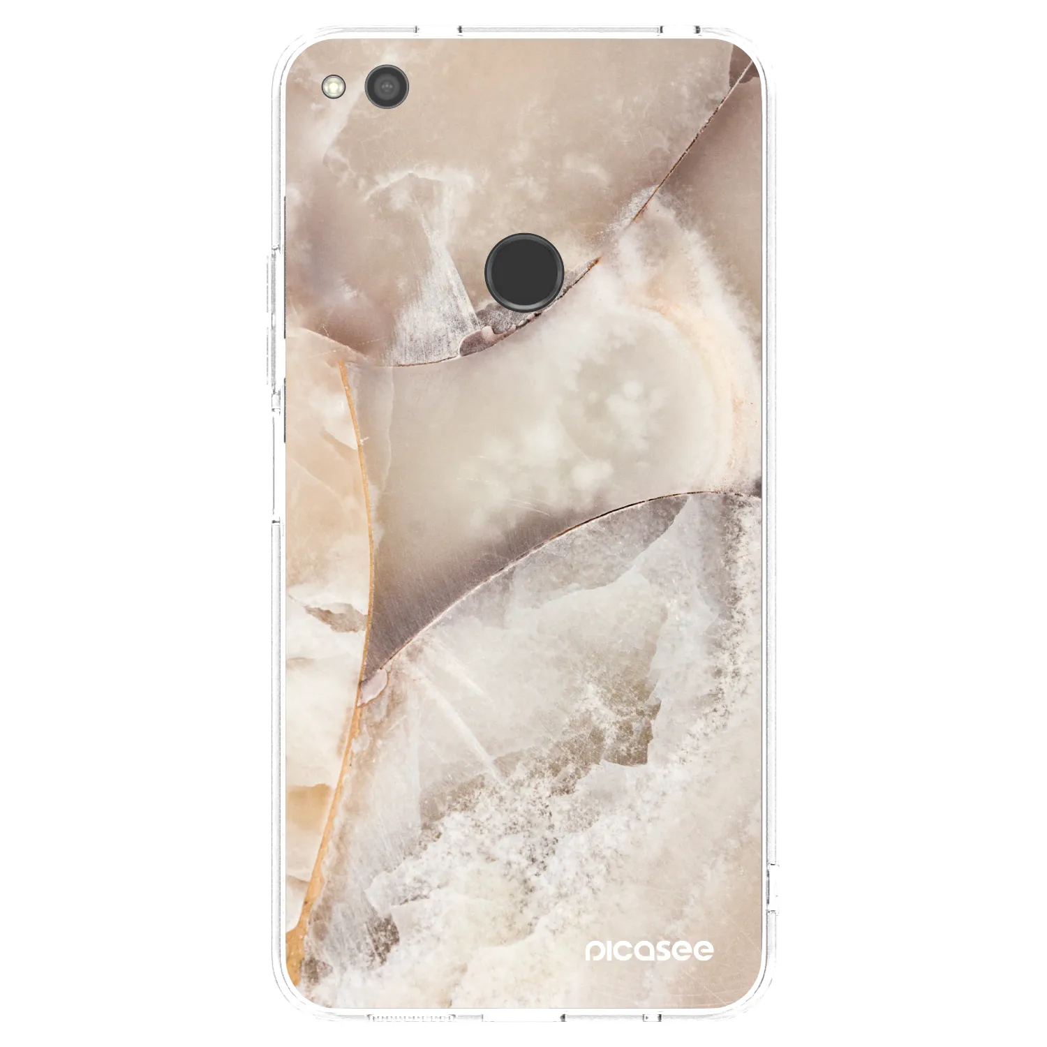 Picasee Huawei P9 Lite 2017 Hülle - Transparentes Silikon - Cream marble