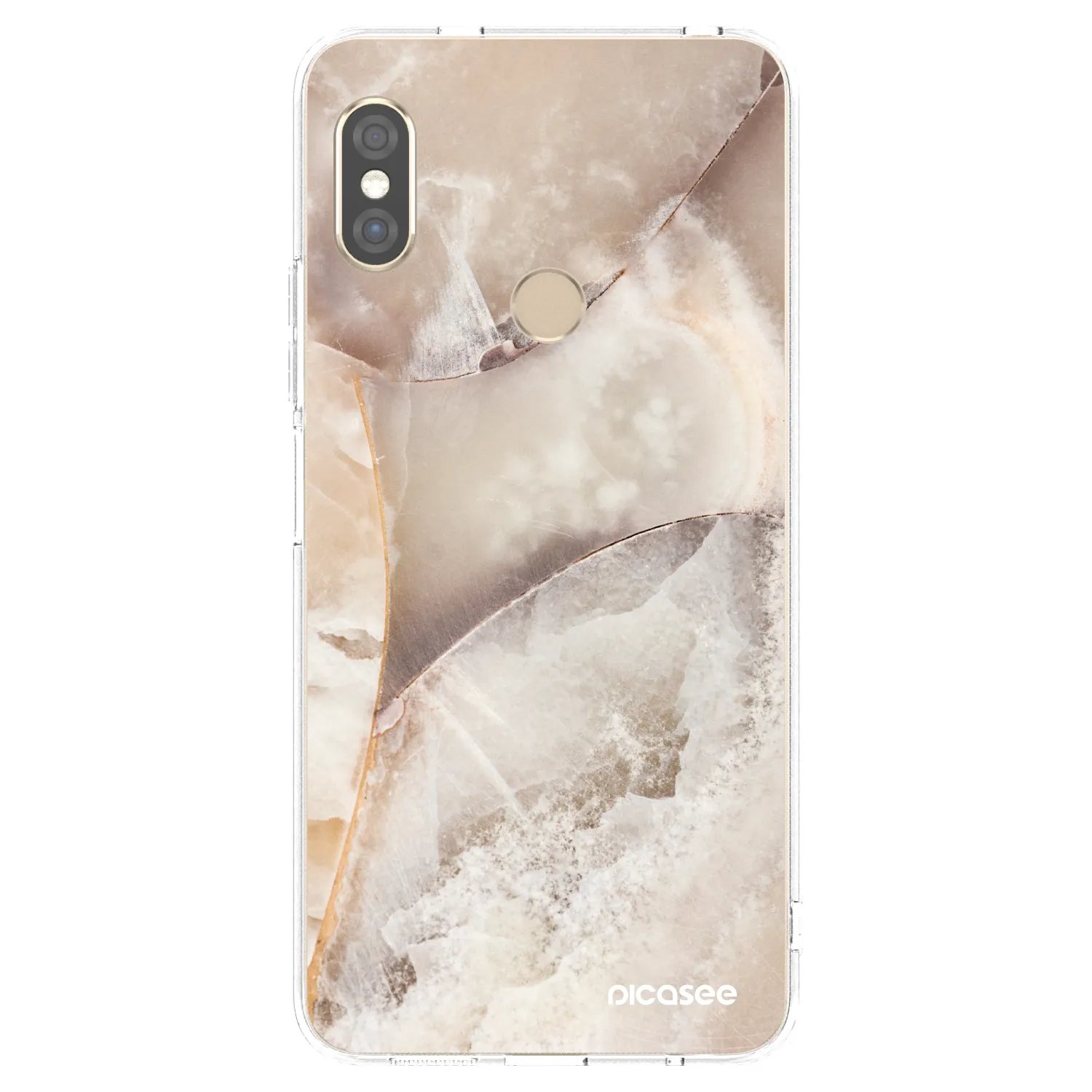 Picasee Xiaomi Redmi Note 5 Global Hülle - Transparentes Silikon - Cream marble