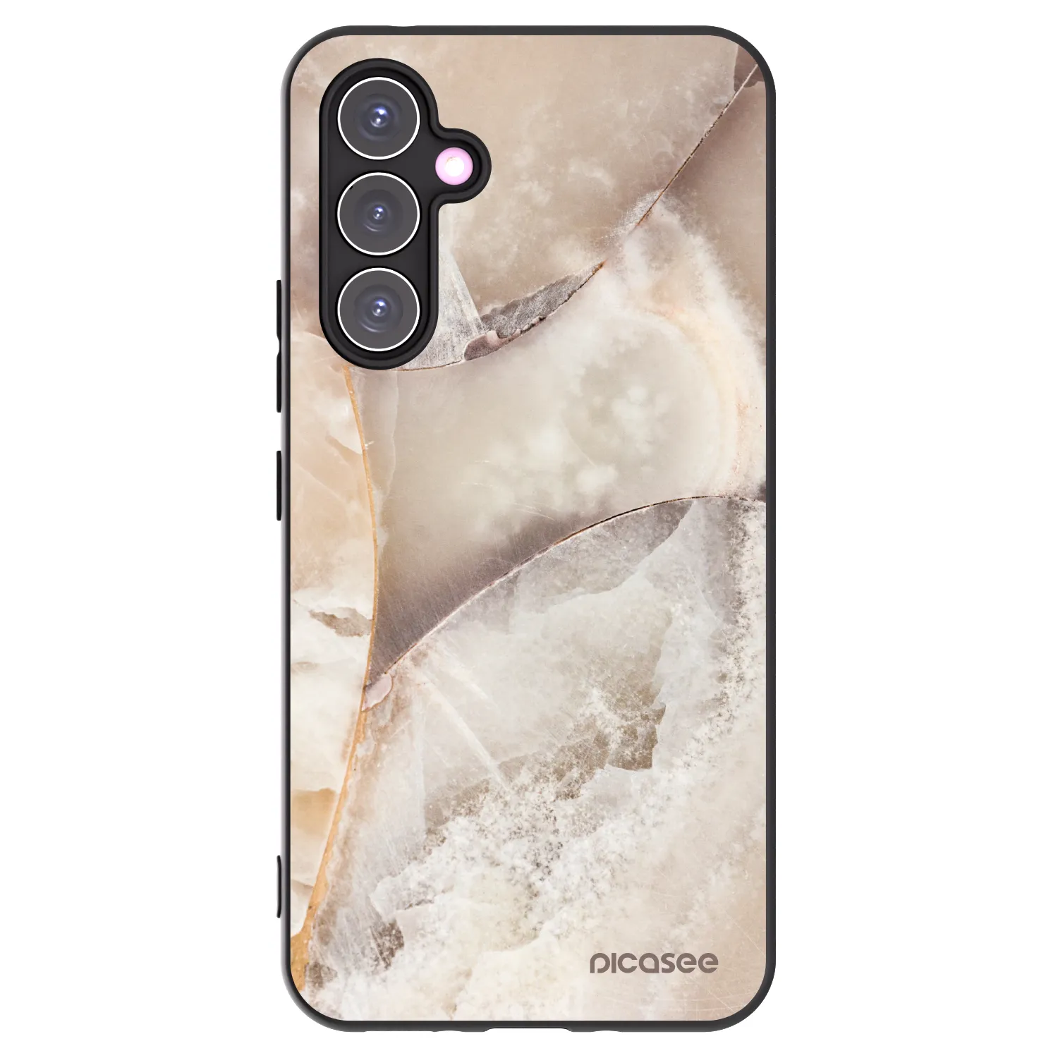 Picasee Samsung Galaxy A54 5G A546B Hülle - Schwarzes Silikon - Cream marble