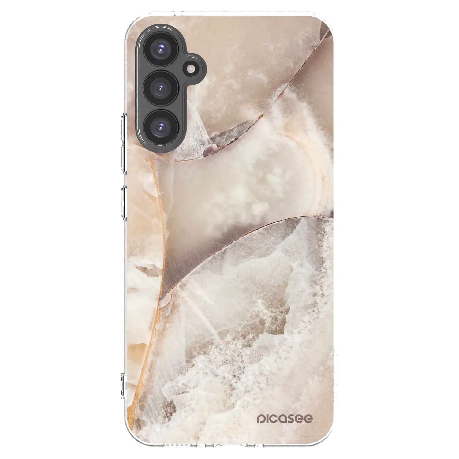 Picasee Samsung Galaxy A34 5G A346B Hülle - Transparentes Silikon - Cream marble