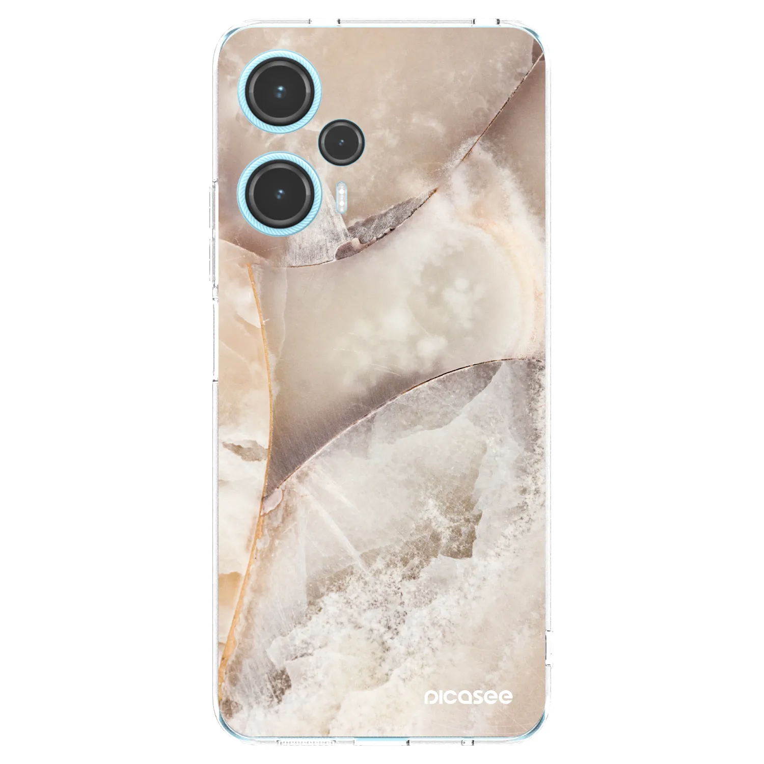Picasee Xiaomi Poco F5 Hülle - Transparentes Silikon - Cream marble