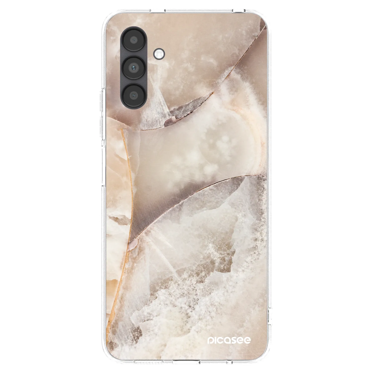 Picasee Samsung Galaxy A04s A047F Hülle - Transparentes Silikon - Cream marble