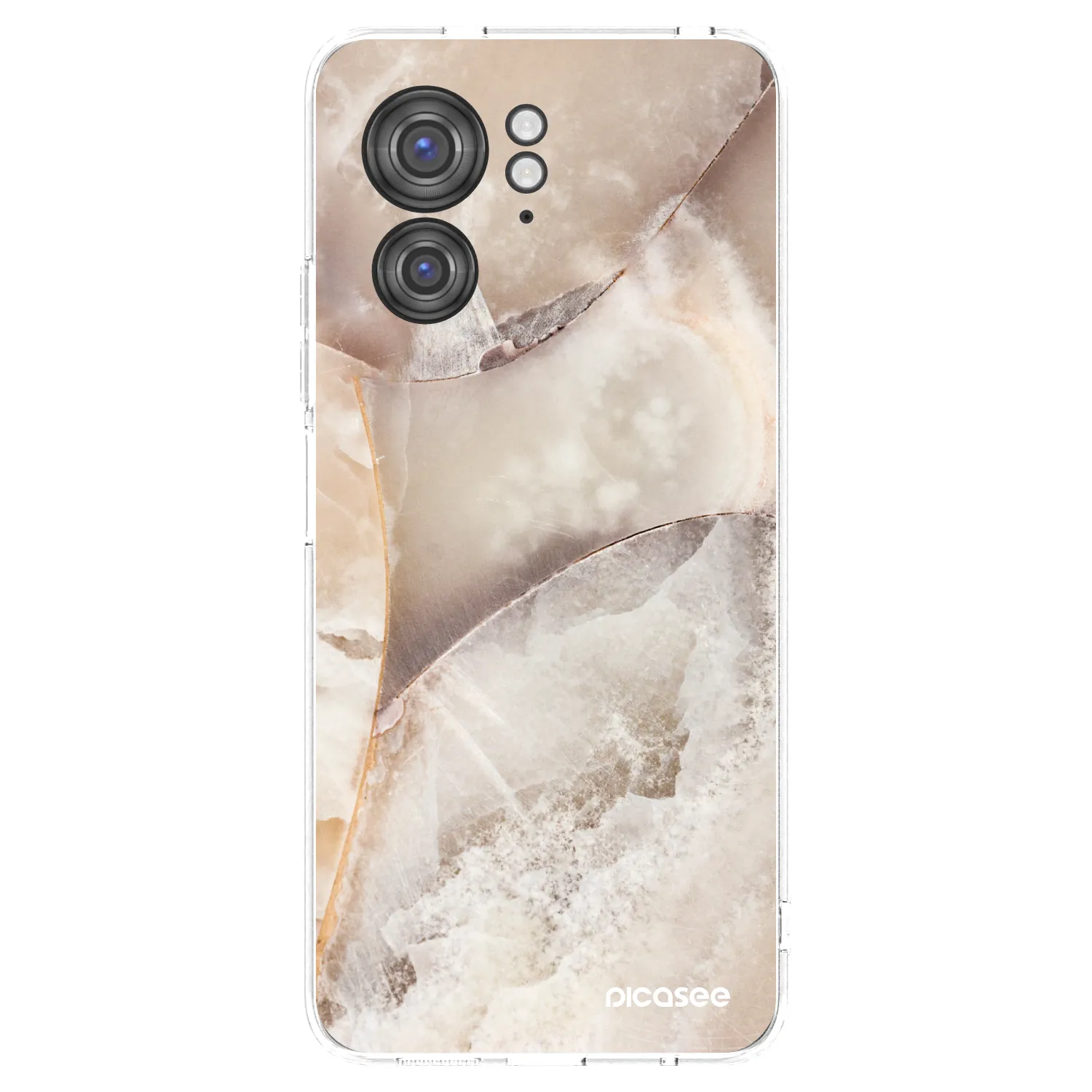 Picasee Motorola Edge 40 Hülle - Transparentes Silikon - Cream marble