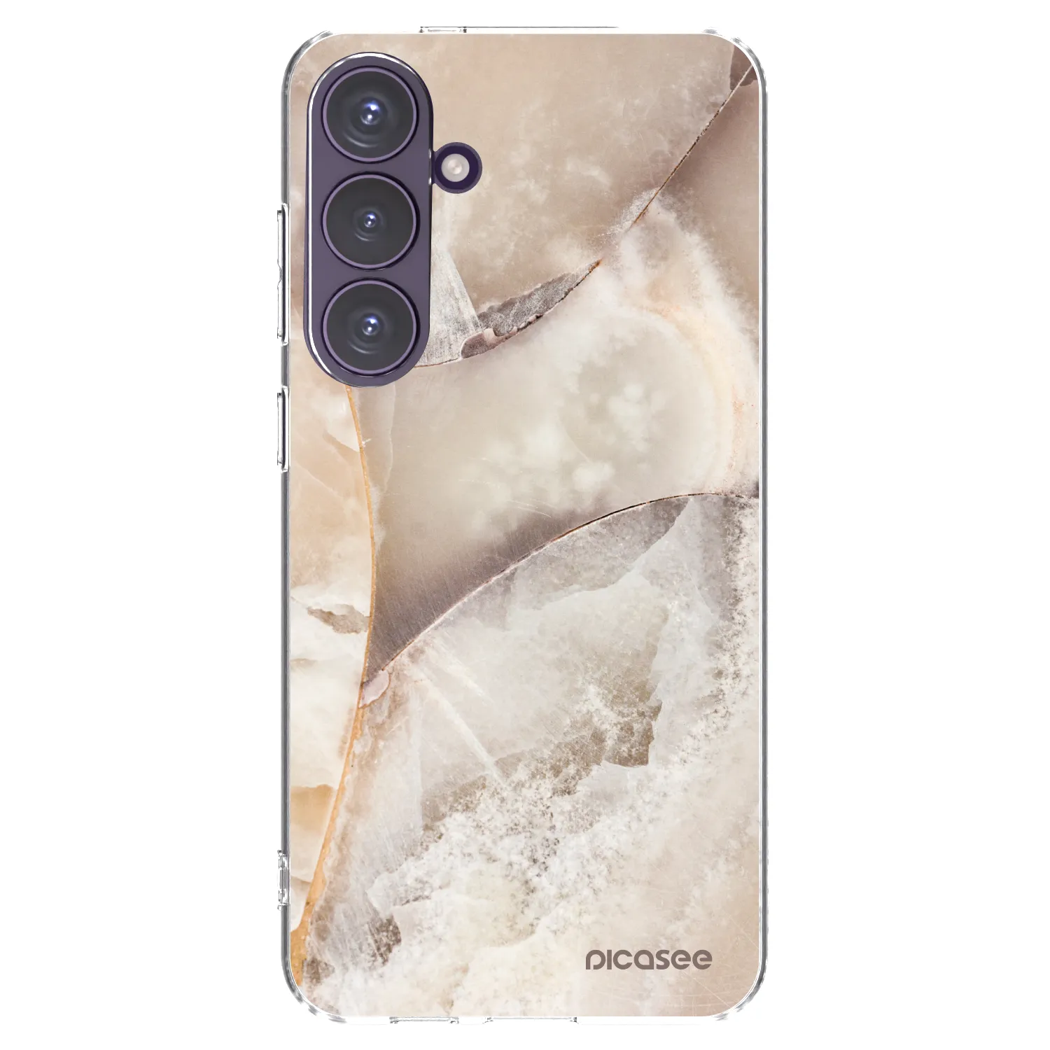 Picasee Samsung Galaxy S24+ S926B 5G Hülle - Transparentes Silikon - Cream marble