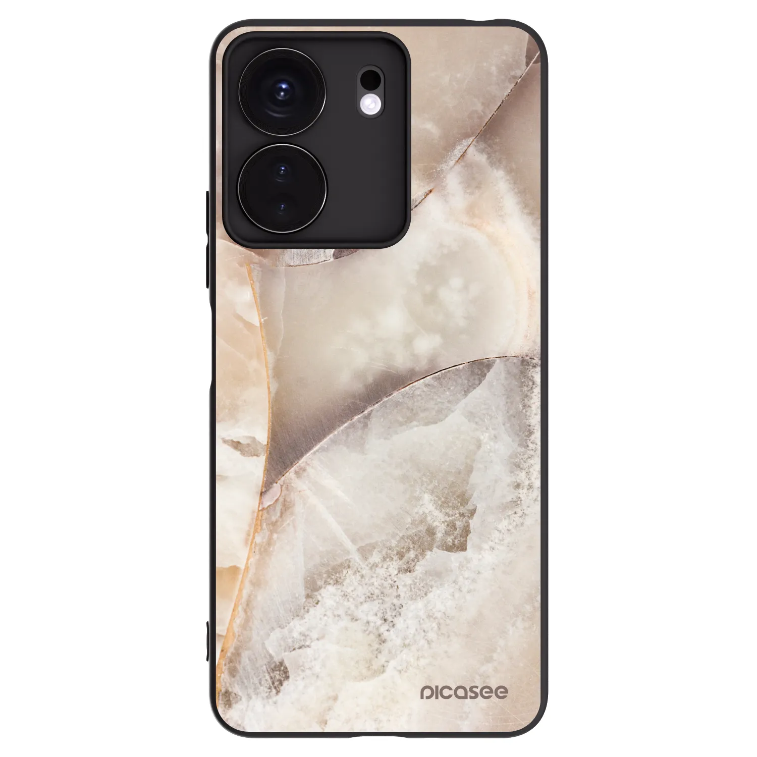 Picasee Xiaomi Redmi 13C 4G Hülle - Schwarzes Silikon - Cream marble