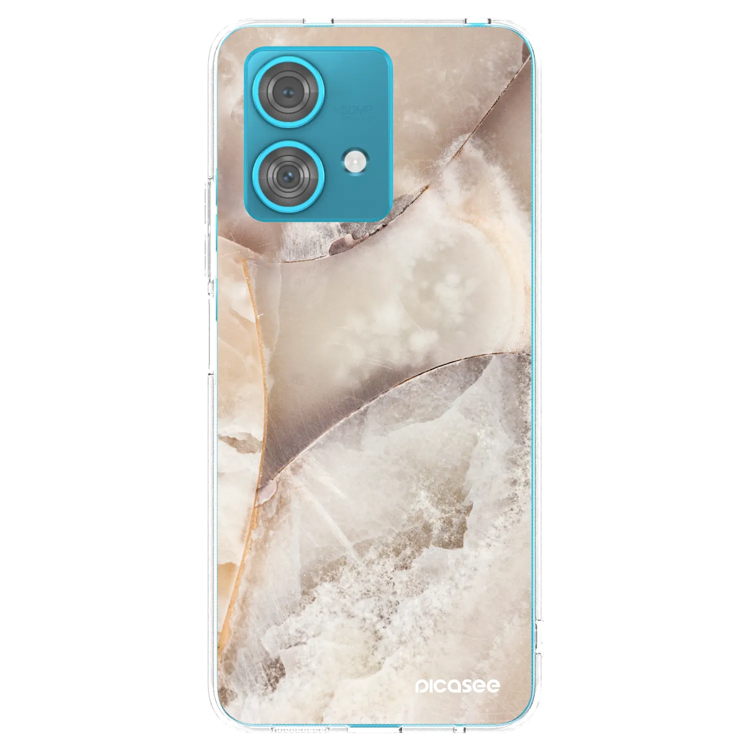 Picasee Motorola Edge 40 Neo Hülle - Transparentes Silikon - Cream marble