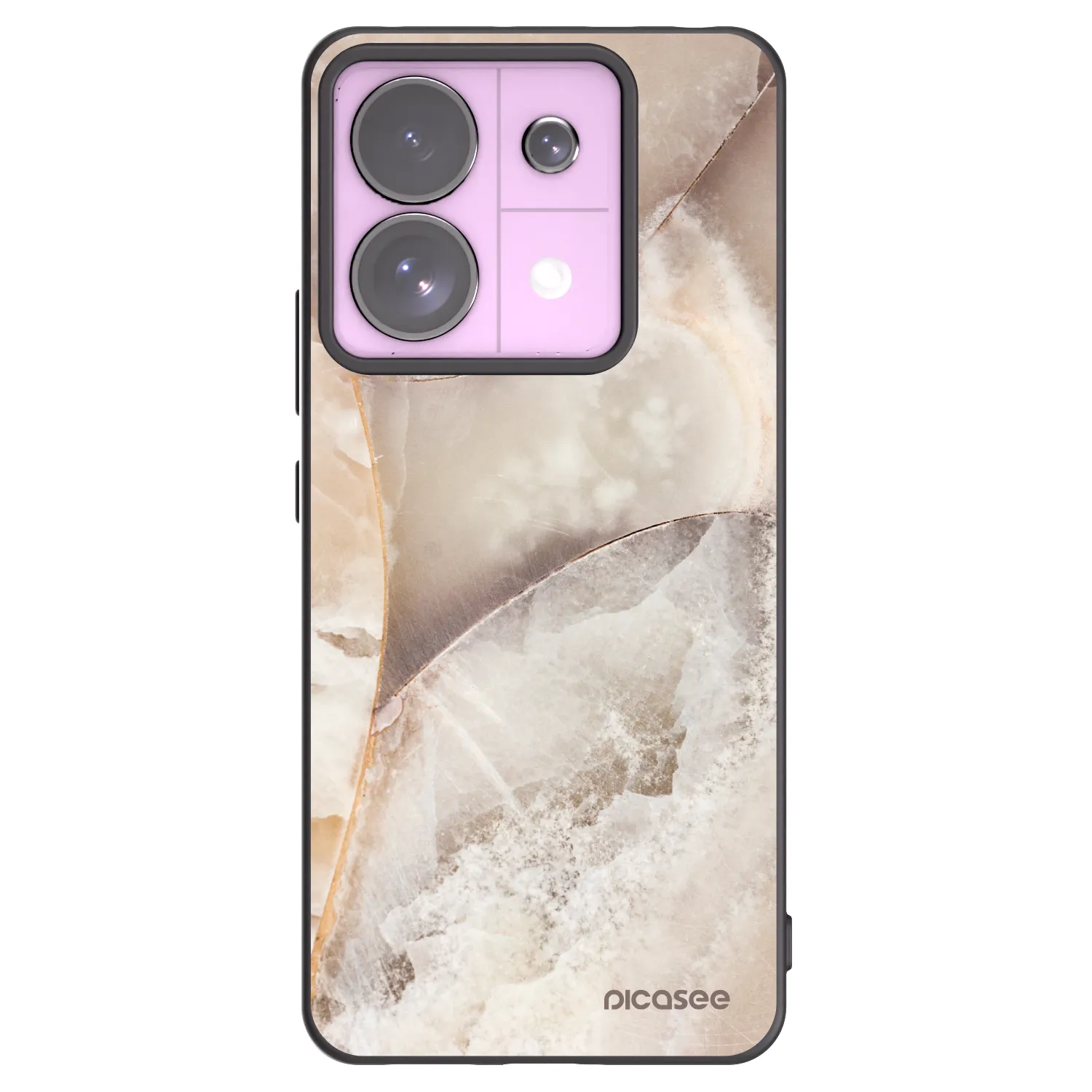 Picasee Xiaomi Redmi Note 13 Pro 5G Hülle - Schwarzes Silikon - Cream marble