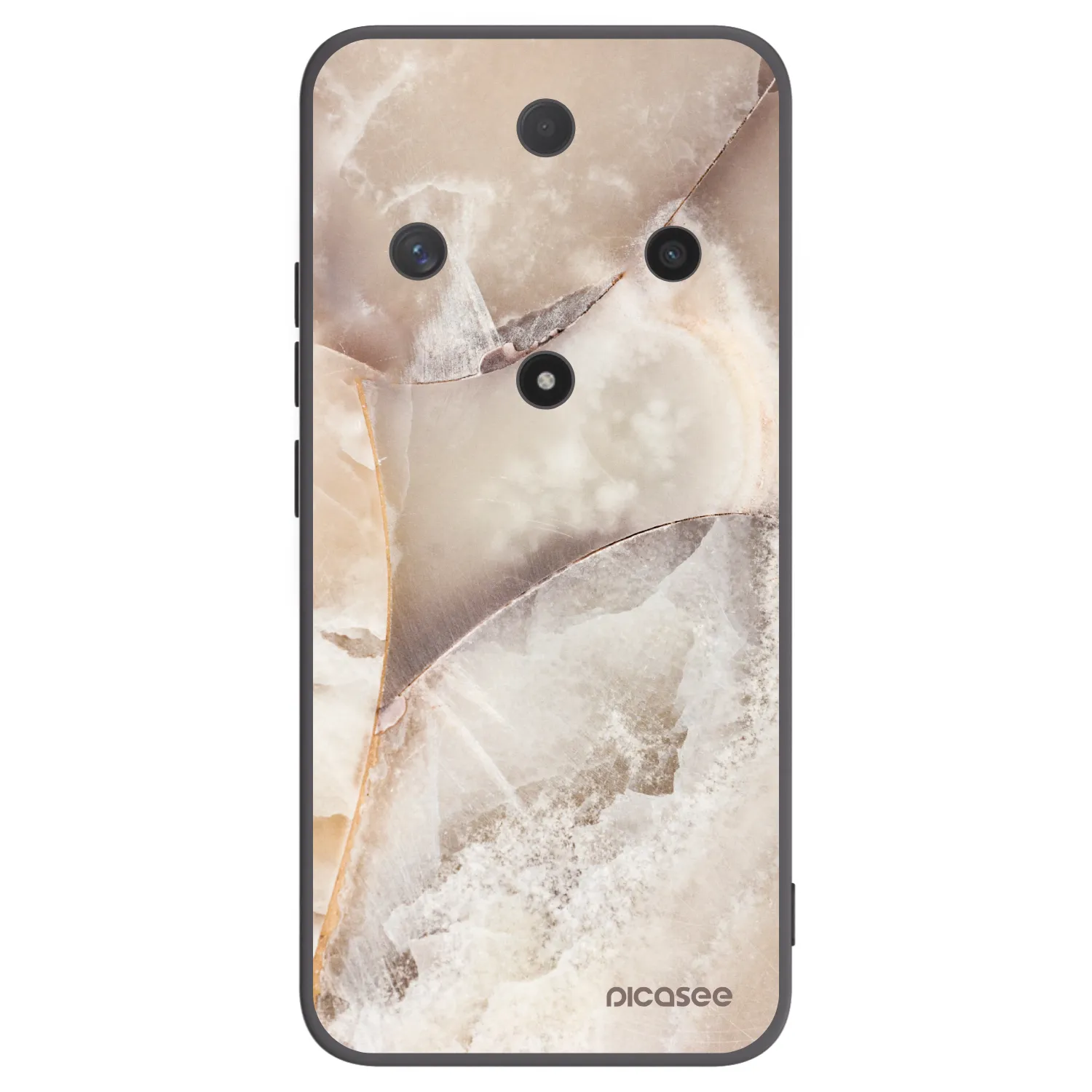 Picasee Honor Magic6 Lite 5G Hülle - Schwarzes Silikon - Cream marble