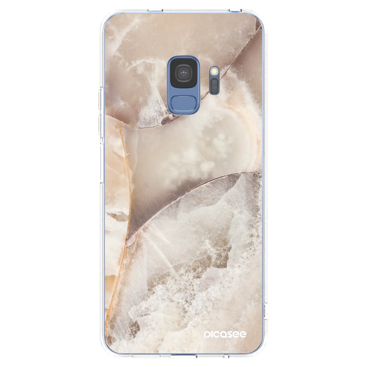 Picasee Samsung Galaxy S9 G960F Hülle - Transparentes Silikon - Cream marble