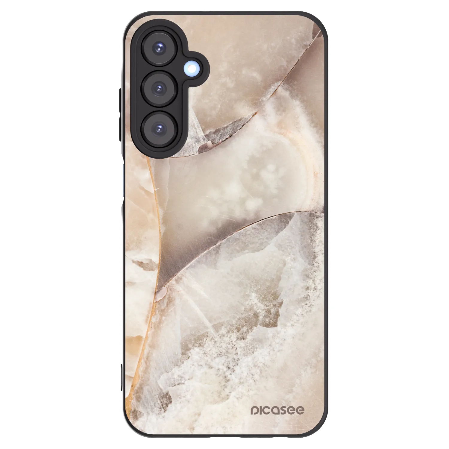Picasee Samsung Galaxy A25 A256B 5G Hülle - Schwarzes Silikon - Cream marble