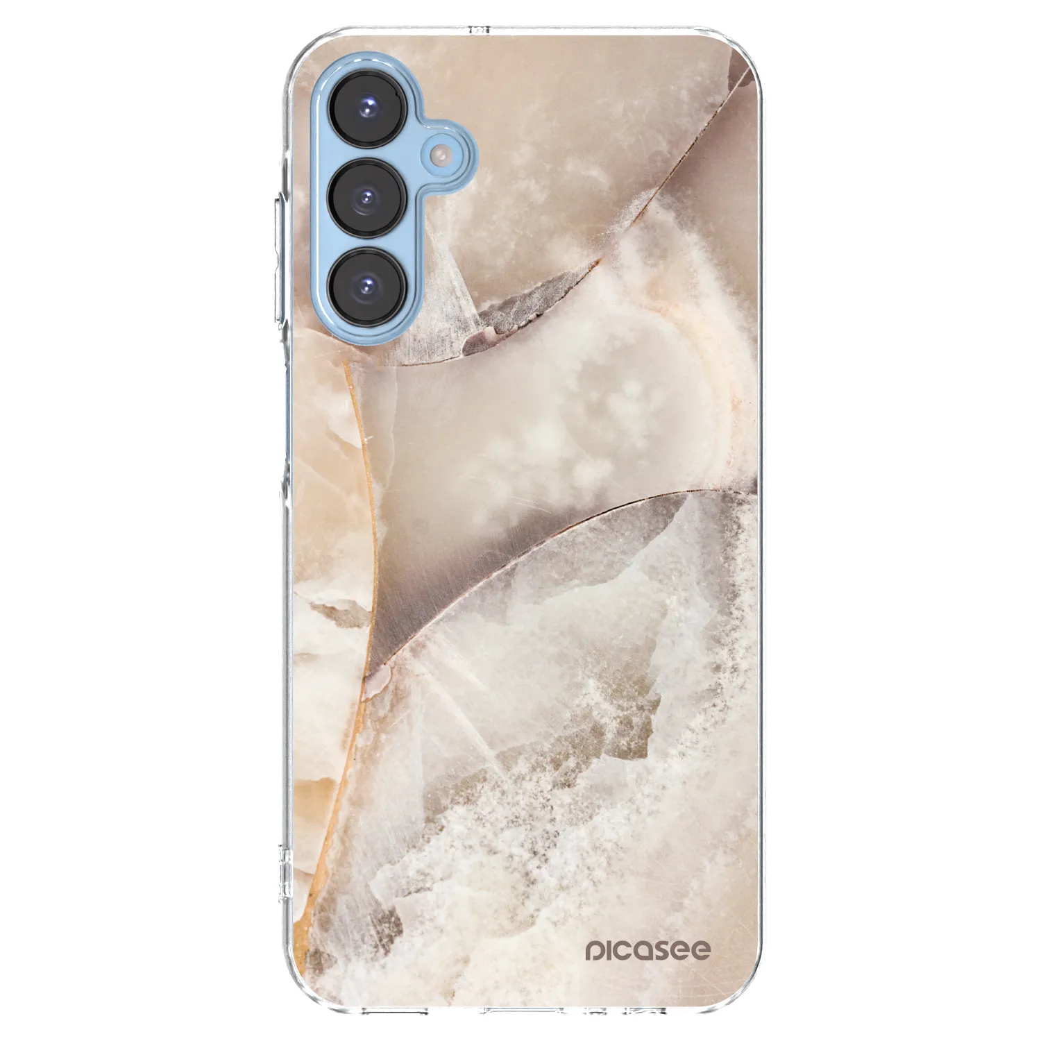 Picasee Samsung Galaxy A15 A156B 5G Hülle - Transparentes Silikon - Cream marble