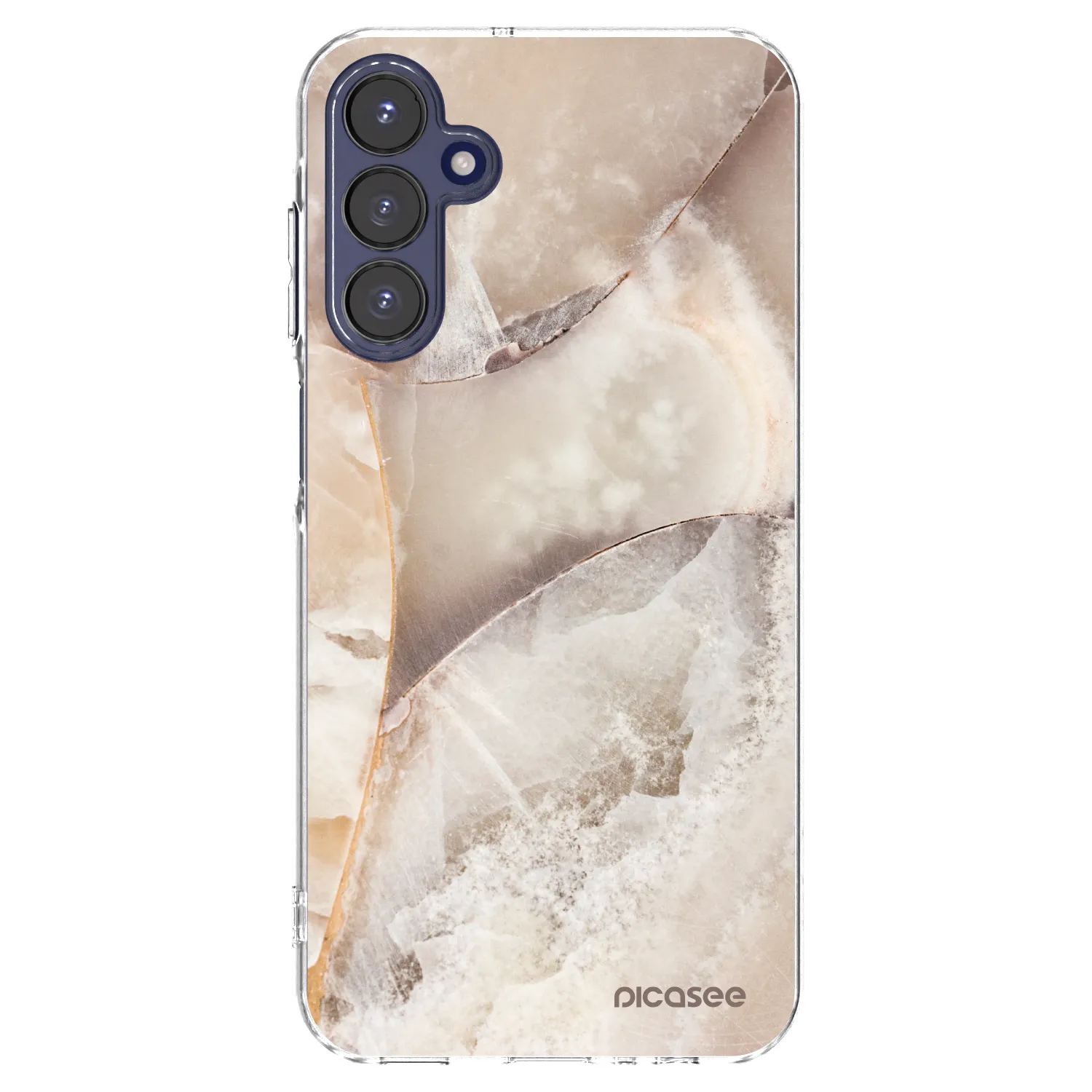 Picasee Samsung Galaxy A15 A155F 4G Hülle - Transparentes Silikon - Cream marble