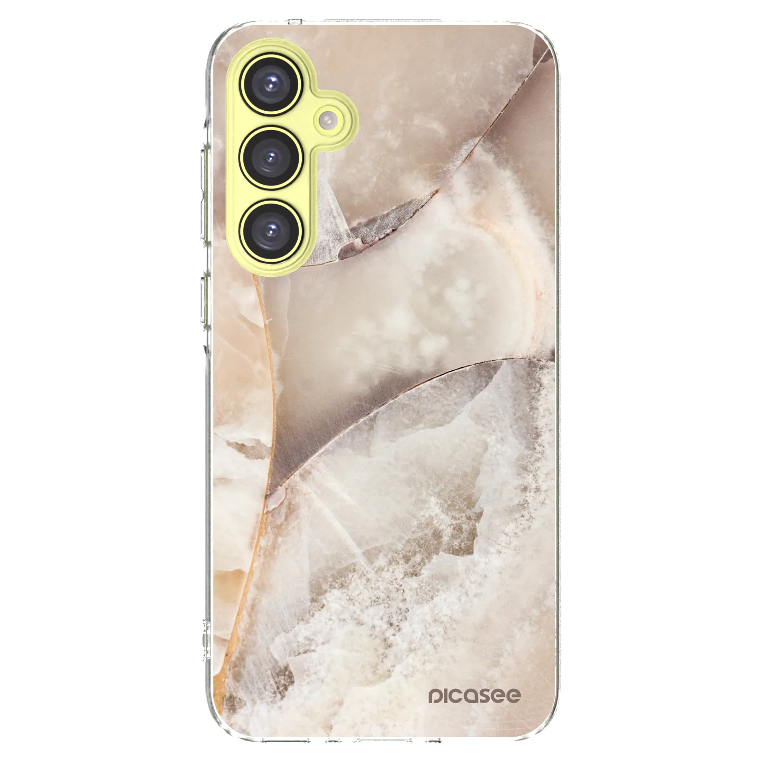 Picasee Samsung Galaxy A35 5G A356B Hülle - Transparentes Silikon - Cream marble