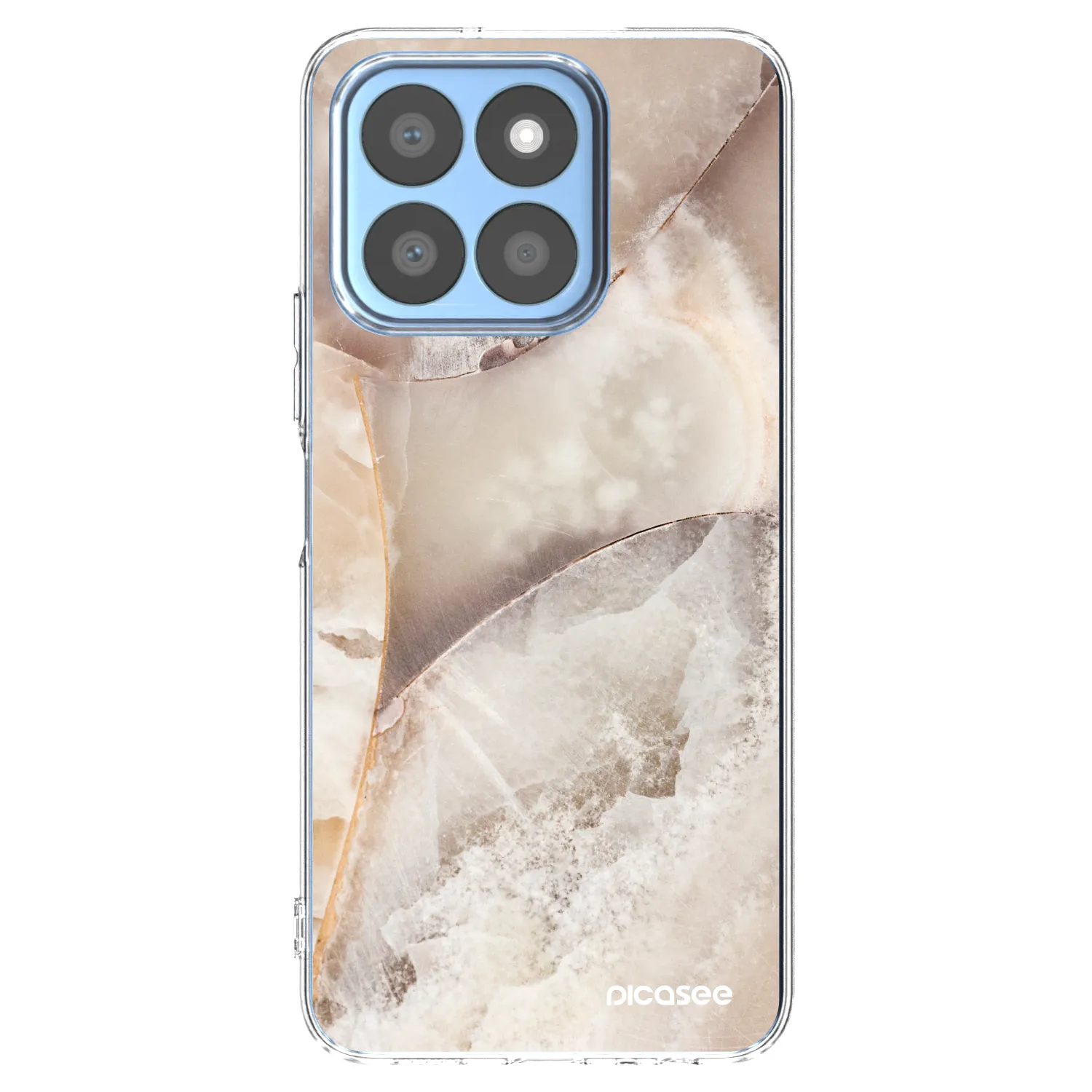 Picasee Honor X8b Hülle - Transparentes Silikon - Cream marble