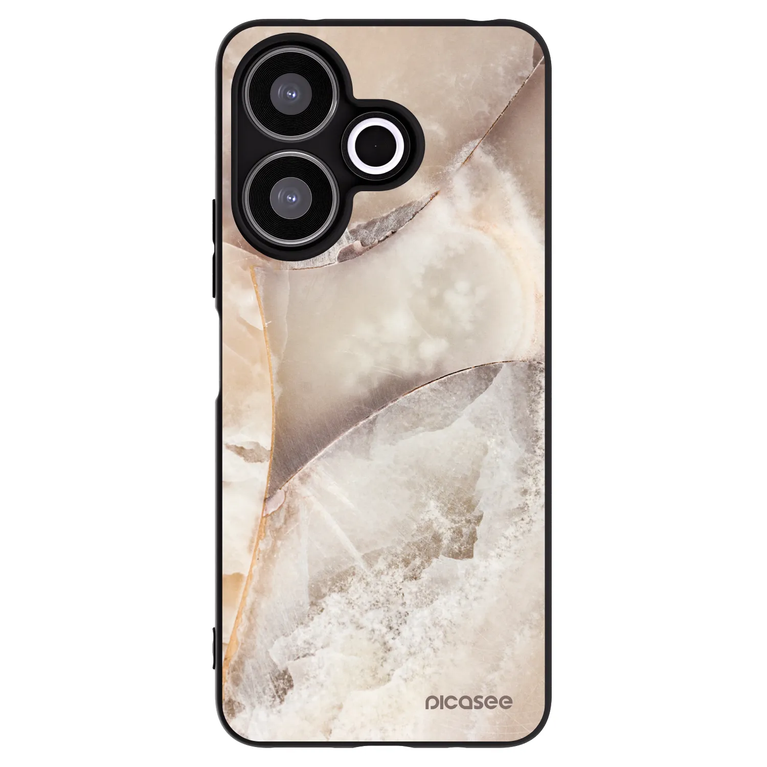 Picasee Xiaomi Redmi 13 4G Hülle - Schwarzes Silikon - Cream marble