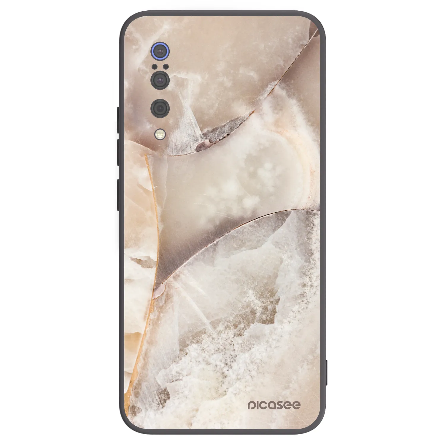 Picasee Xiaomi Mi 9 Hülle - Schwarzes Silikon - Cream marble