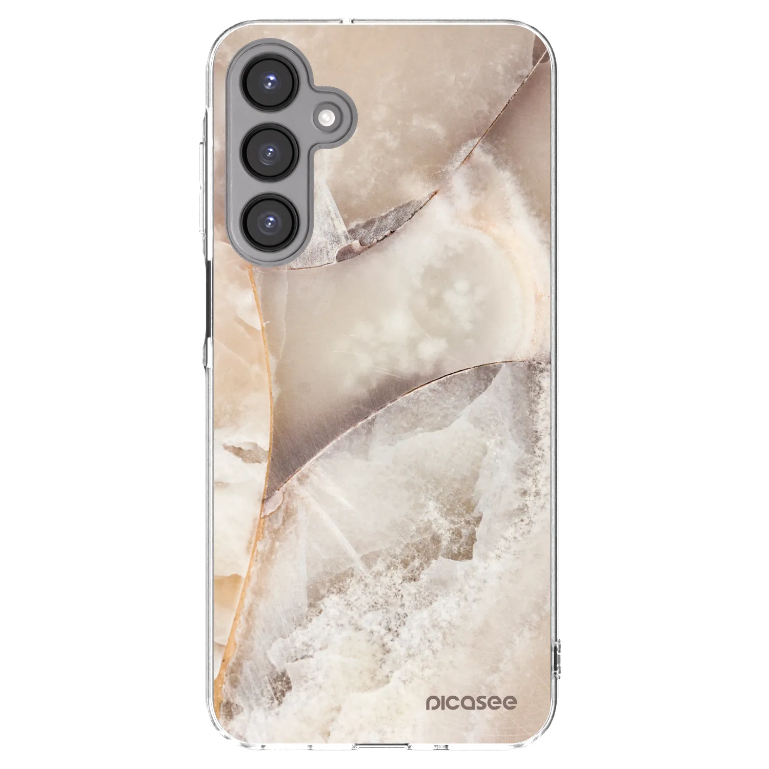 Picasee Samsung Galaxy A16 5G Hülle - Transparentes Silikon - Cream marble