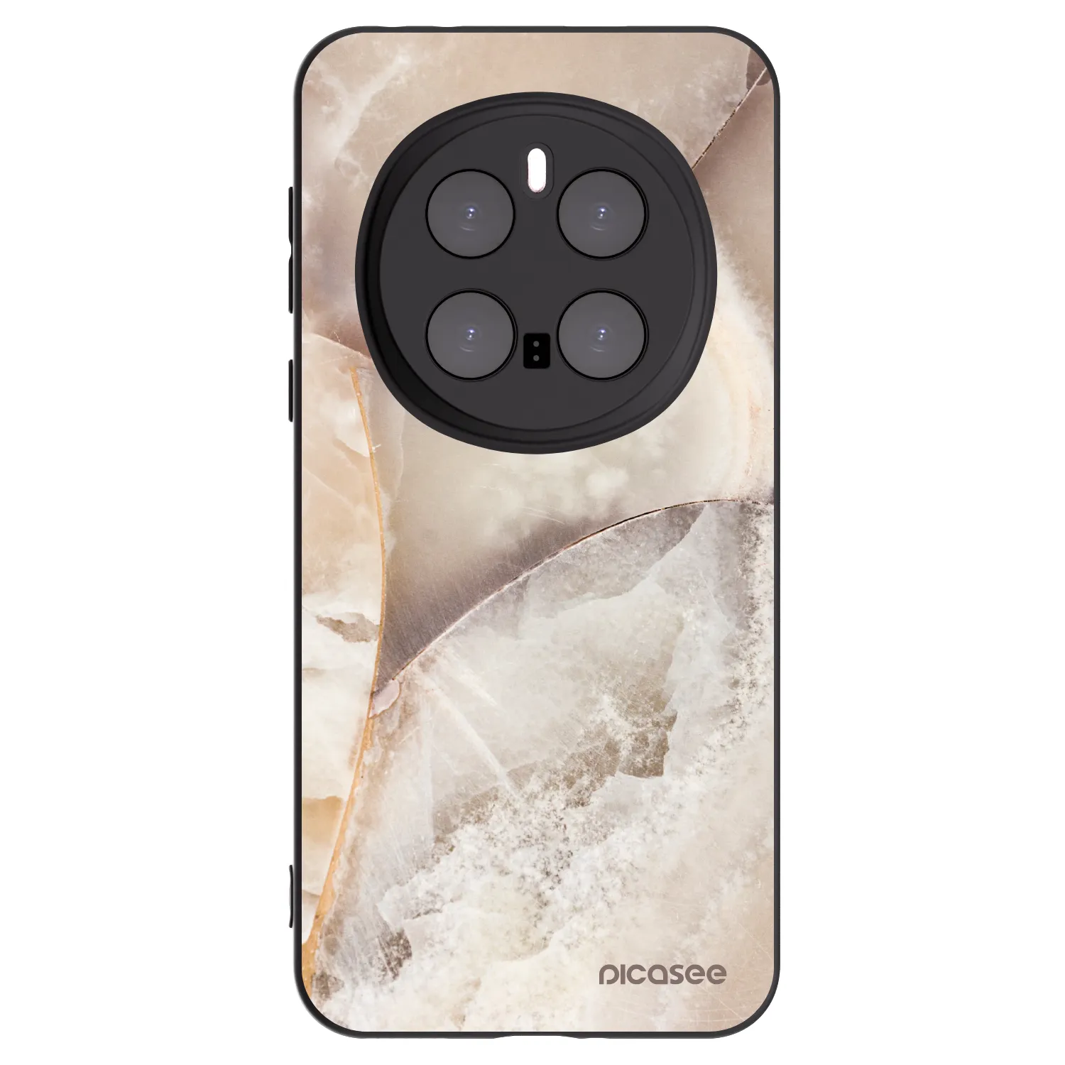 Picasee Honor Magic7 Pro 5G Hülle - Schwarzes Silikon - Cream marble
