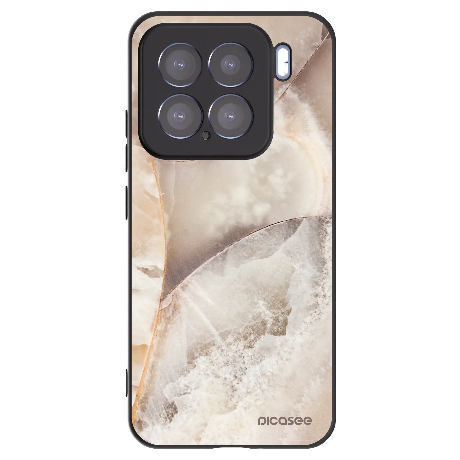Picasee Xiaomi 15 Hülle - Schwarzes Silikon - Cream marble