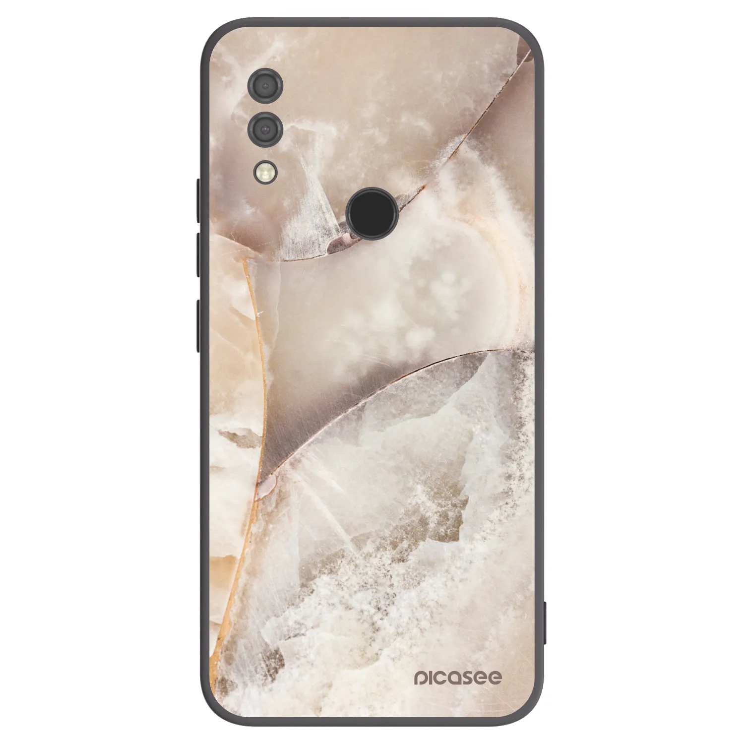 Picasee Xiaomi Redmi 7 Hülle - Schwarzes Silikon - Cream marble