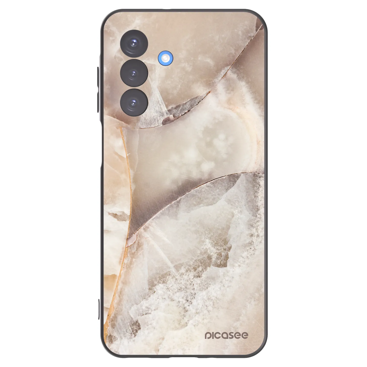Picasee Samsung Galaxy A17 5G Hülle - Schwarzes Silikon - Cream marble