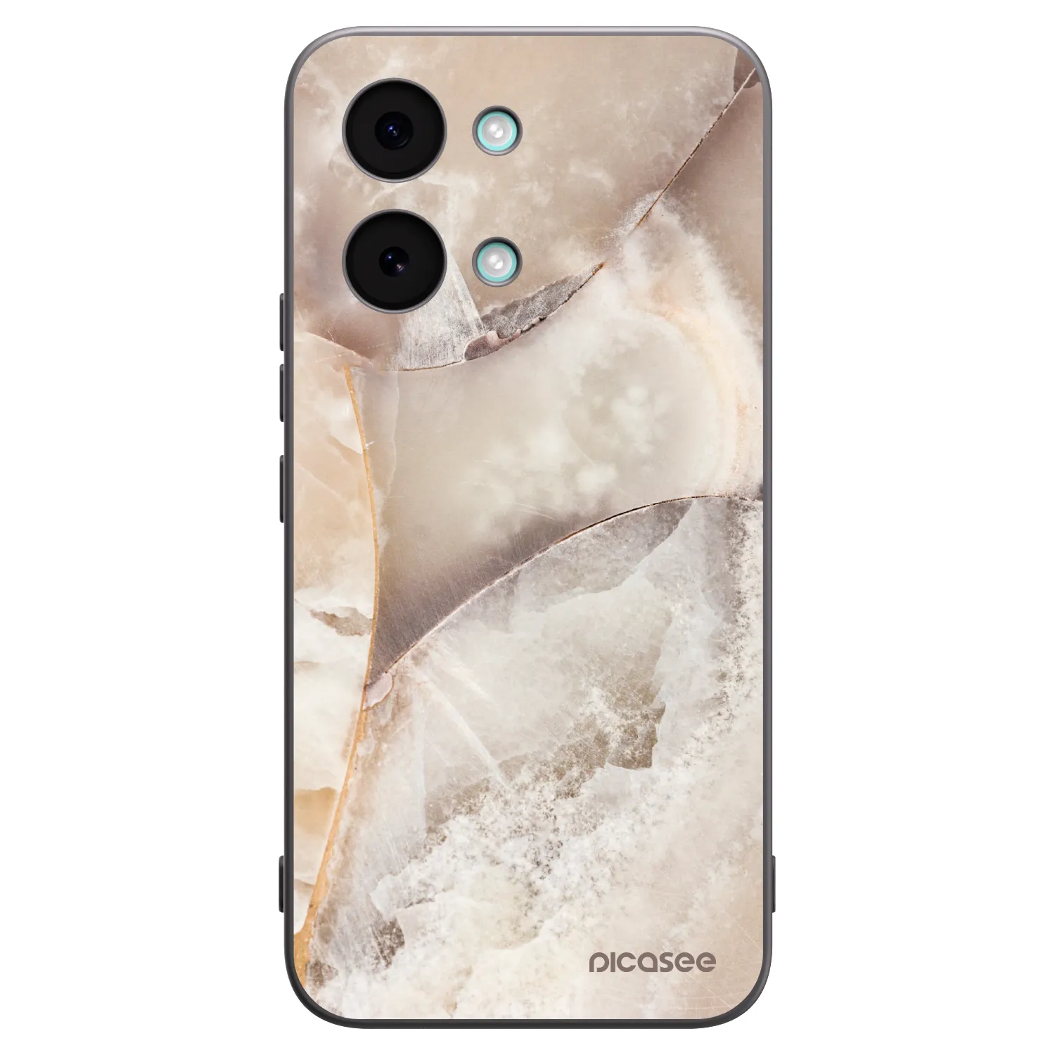 Picasee Xiaomi Poco X8 Pro Max Hülle - Schwarzes Silikon - Cream marble