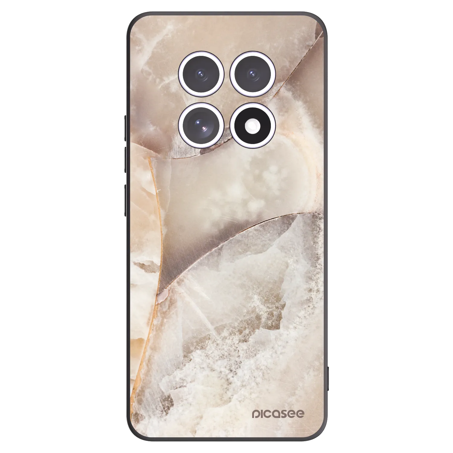 Picasee Xiaomi Redmi Note 15 5G Hülle - Schwarzes Silikon - Cream marble