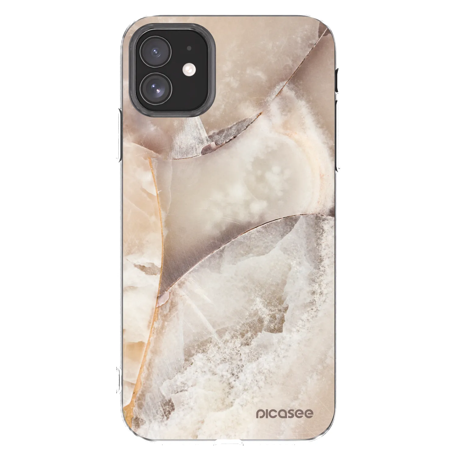 Picasee Apple iPhone 11 Hülle - Transparentes Silikon - Cream marble