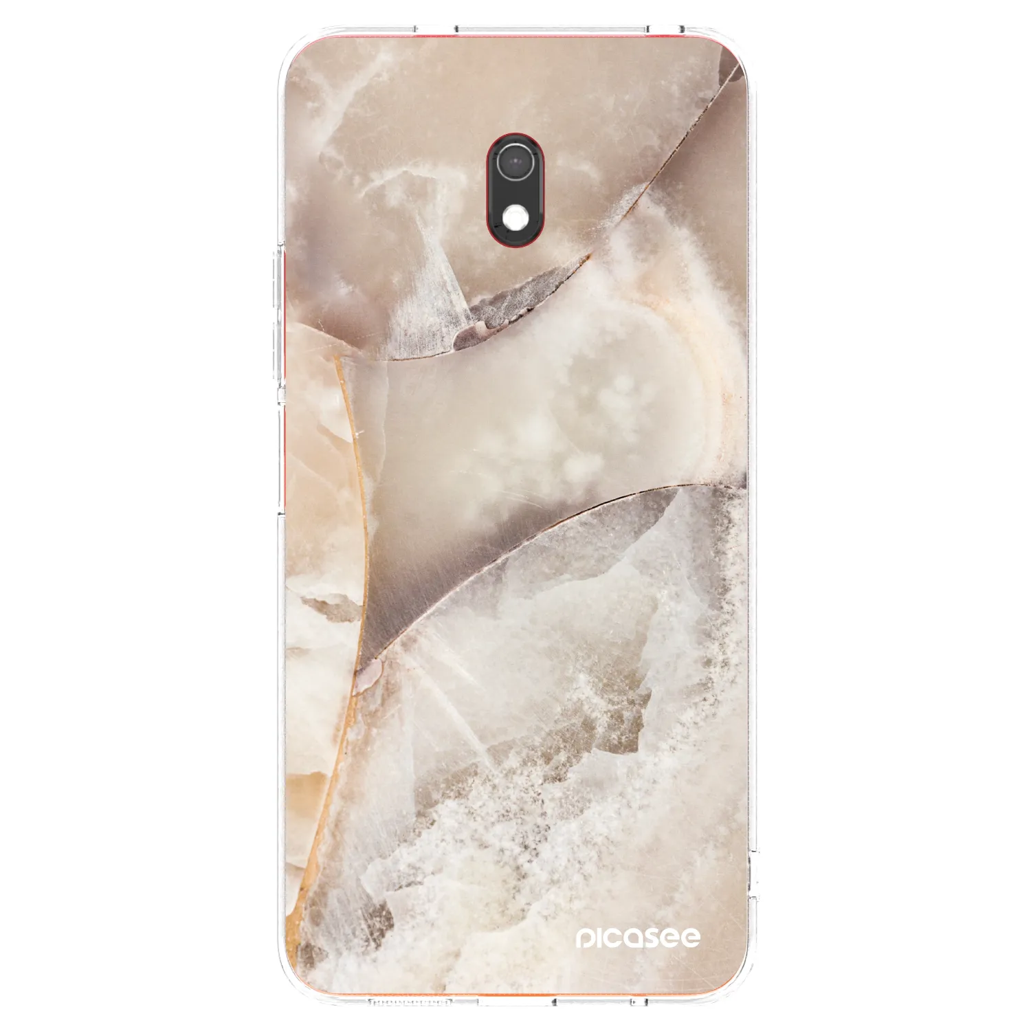Picasee Xiaomi Redmi 8A Hülle - Transparentes Silikon - Cream marble