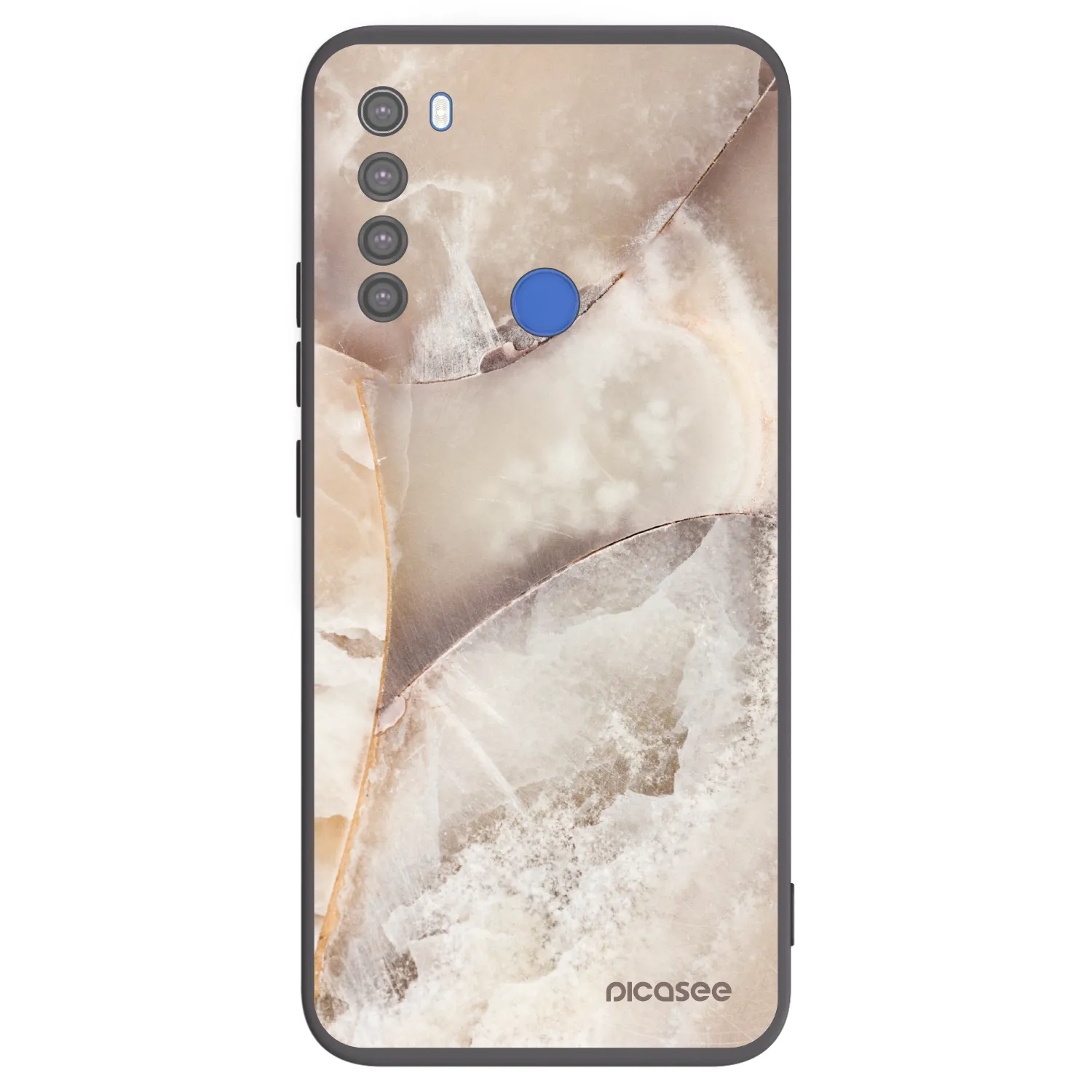 Picasee Xiaomi Redmi Note 8T Hülle - Schwarzes Silikon - Cream marble