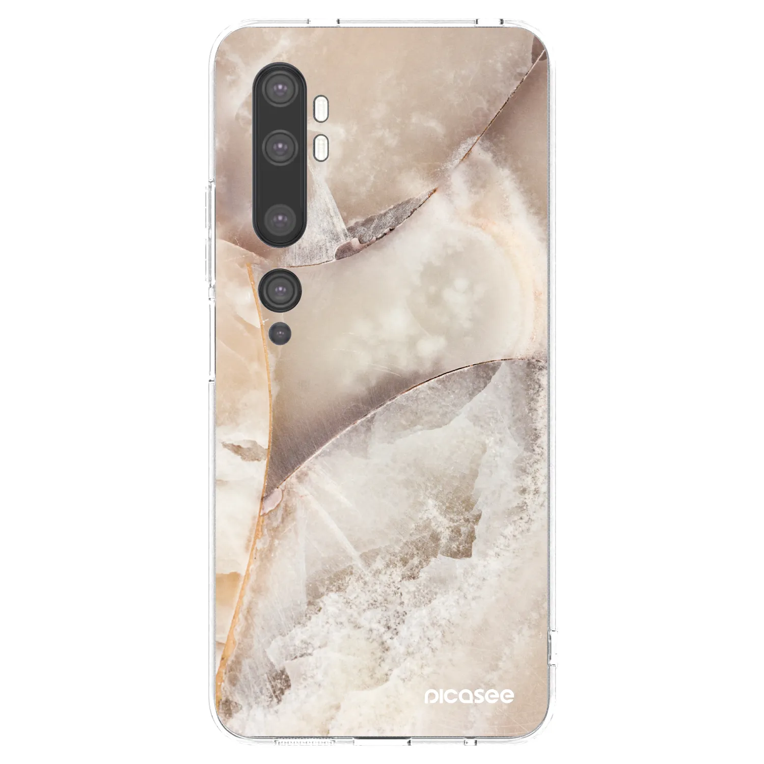Picasee Xiaomi Mi Note 10 (Pro) Hülle - Transparentes Silikon - Cream marble