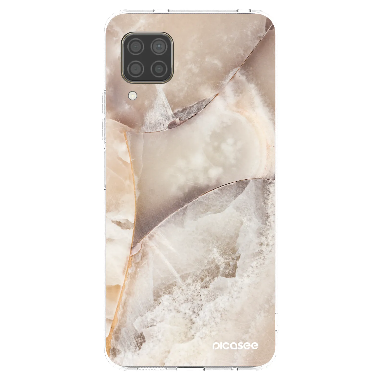 Picasee Huawei P40 Lite Hülle - Transparentes Silikon - Cream marble