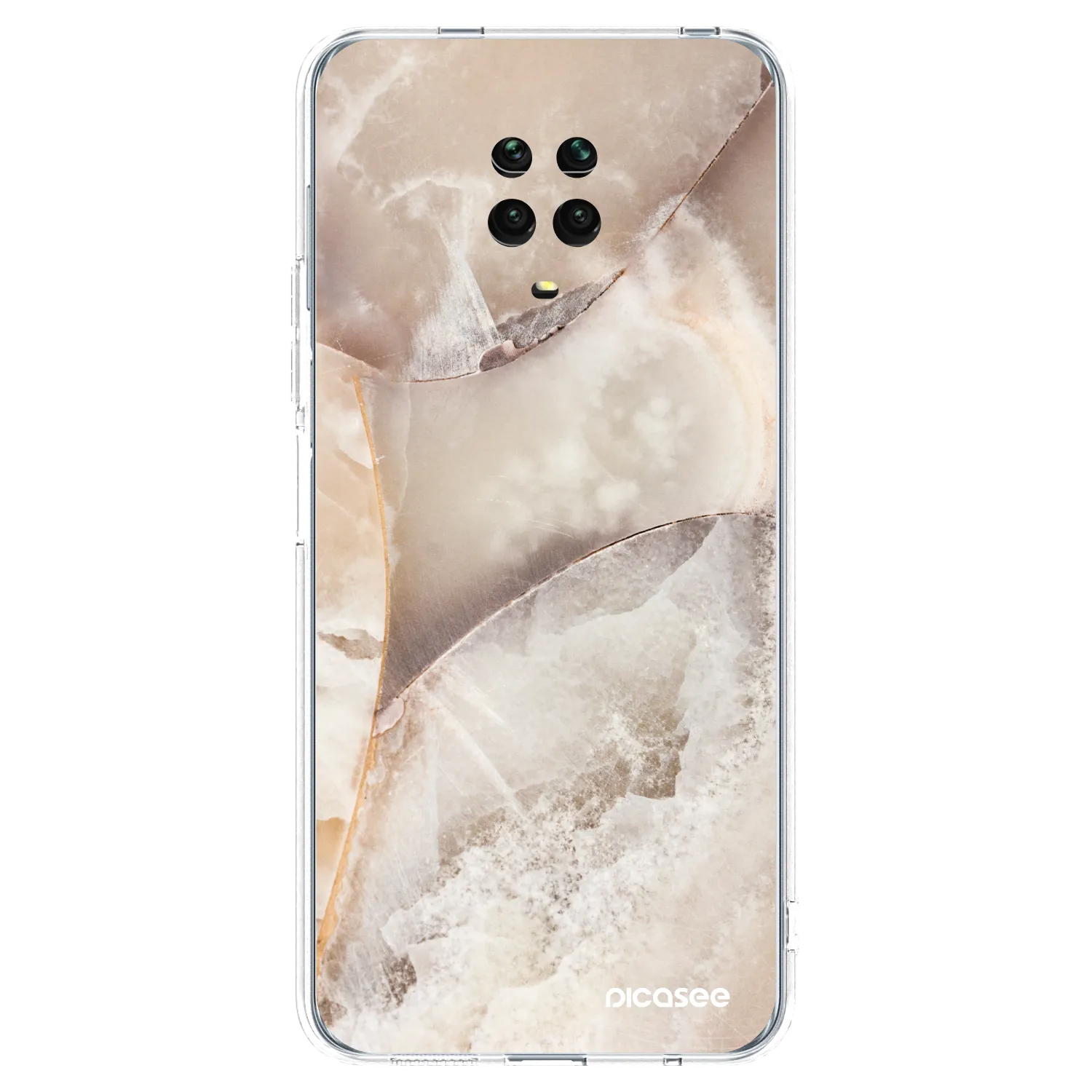 Picasee Xiaomi Redmi Note 9S Hülle - Transparentes Silikon - Cream marble