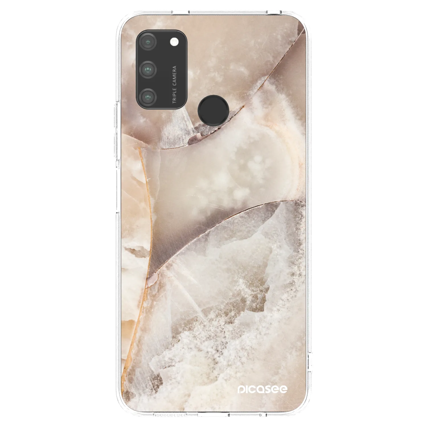 Picasee Honor 9A Hülle - Transparentes Silikon - Cream marble