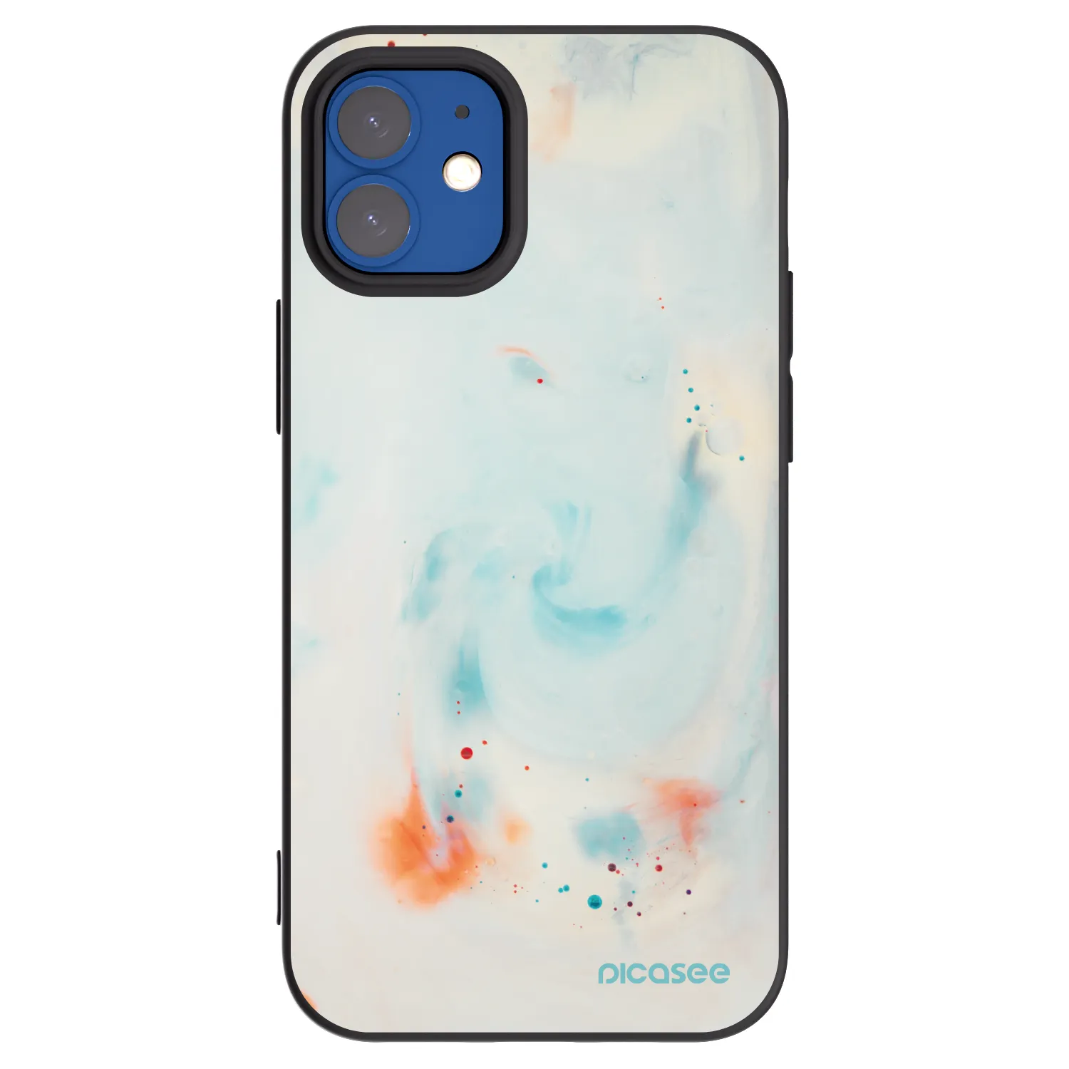 Picasee Apple iPhone 12 mini Hülle - Schwarzes Silikon - Splash
