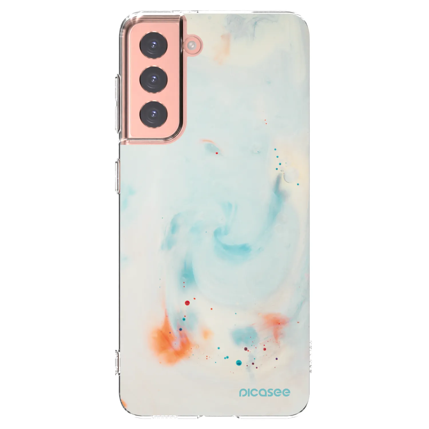Picasee Samsung Galaxy S21 5G G991B Hülle - Transparentes Silikon - Splash