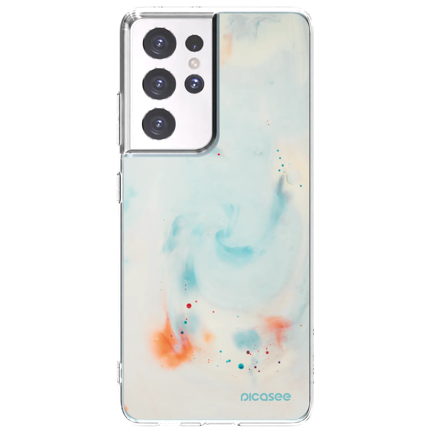 Picasee Samsung Galaxy S21 Ultra 5G G998B Hülle - Transparentes Silikon - Splash